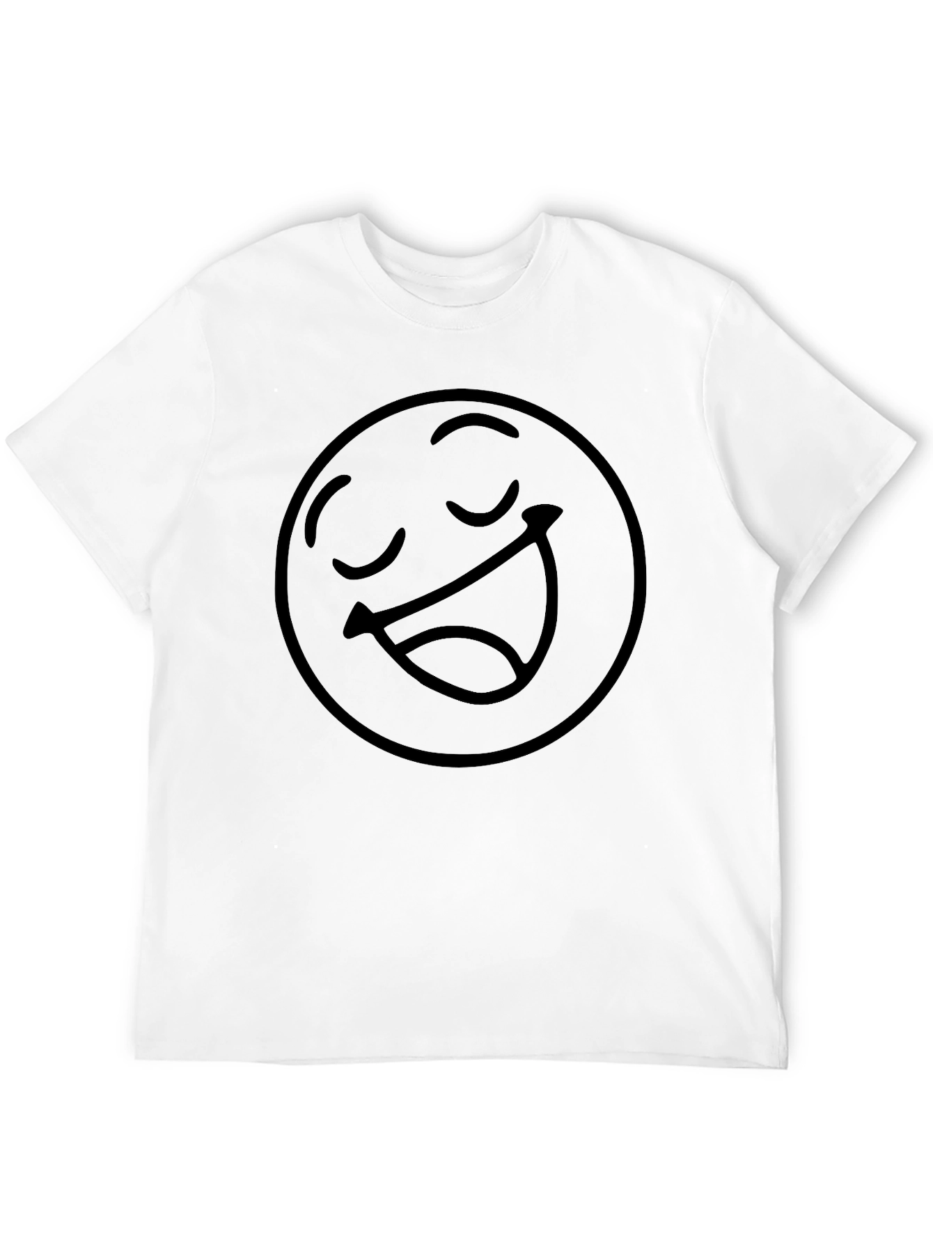 Smiling Emoji Graphic T-Shirt - Black
