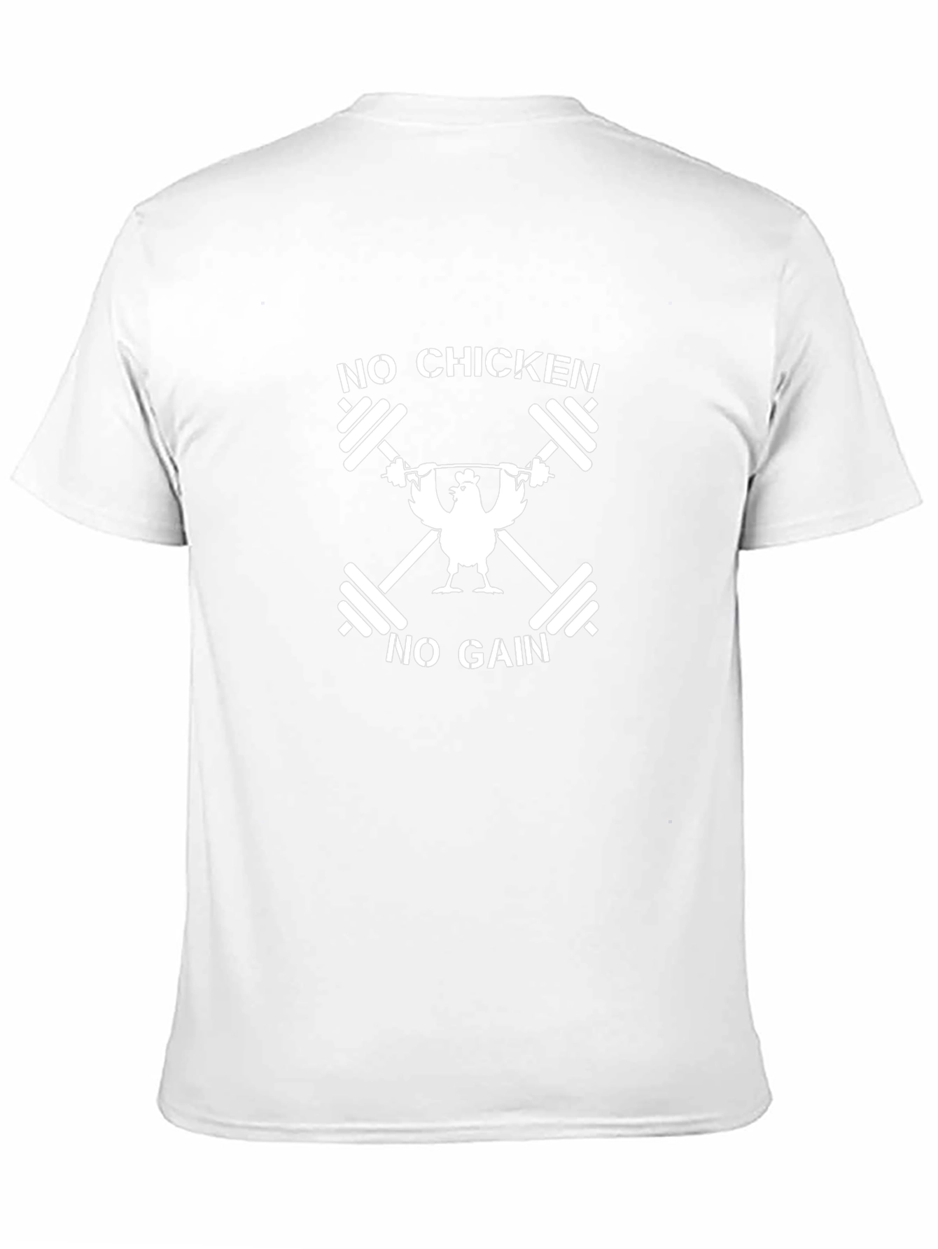 No Chicken No Gain Black Graphic T-Shirt
