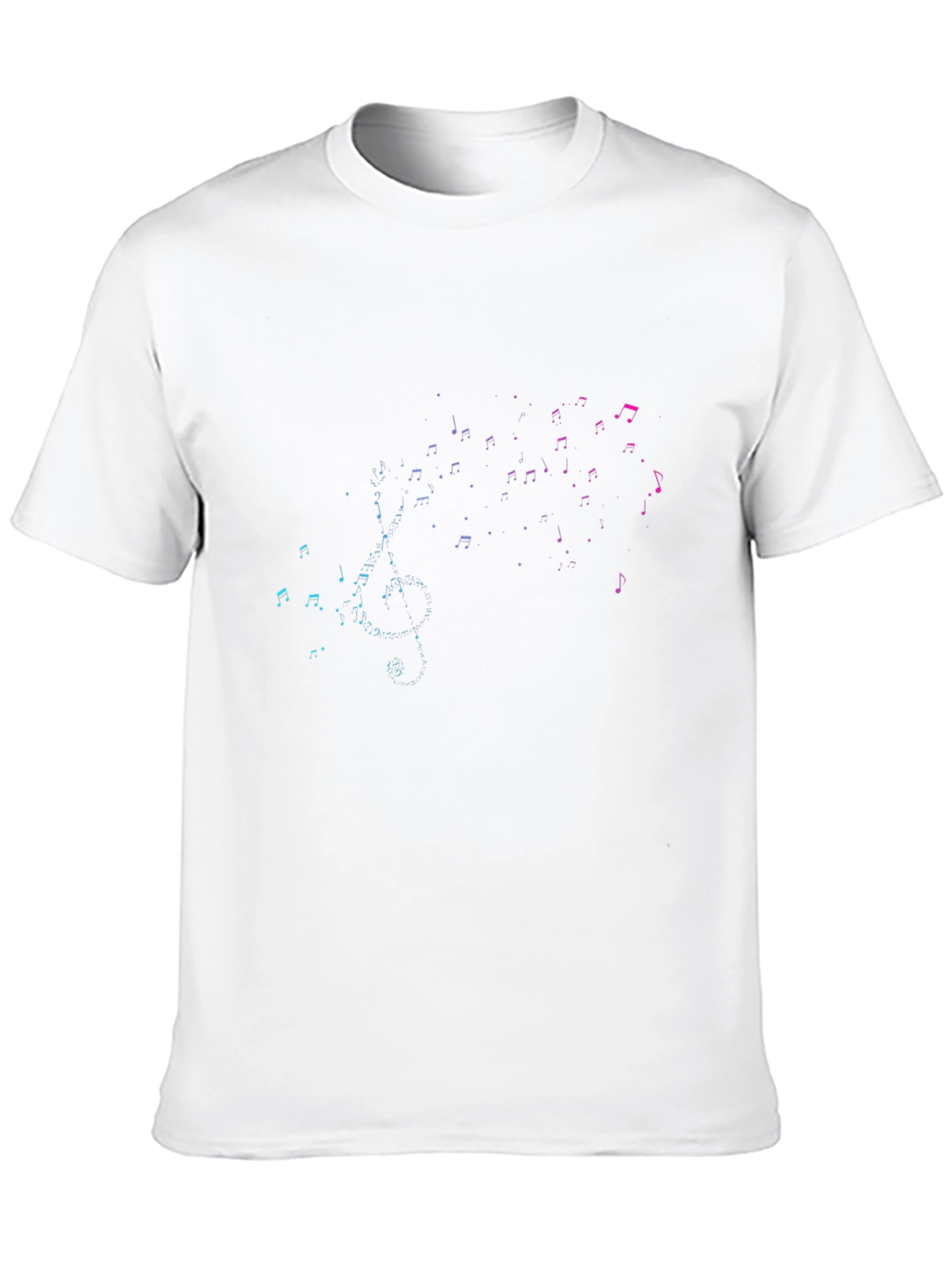 Musical Notes T-Shirt - Stylish Gradient Design