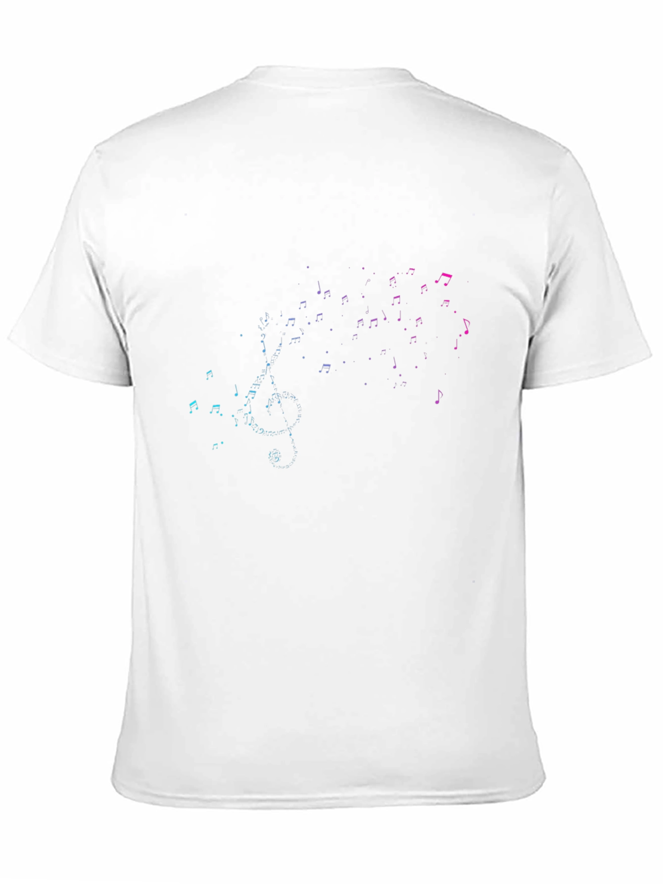 Musical Notes T-Shirt - Stylish Gradient Design
