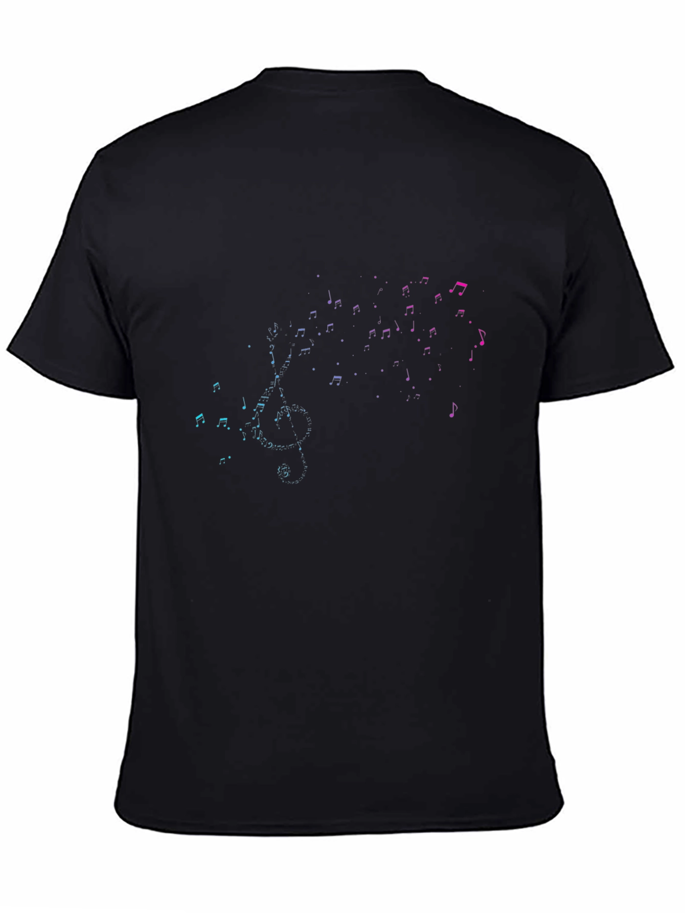 Musical Notes T-Shirt - Stylish Gradient Design