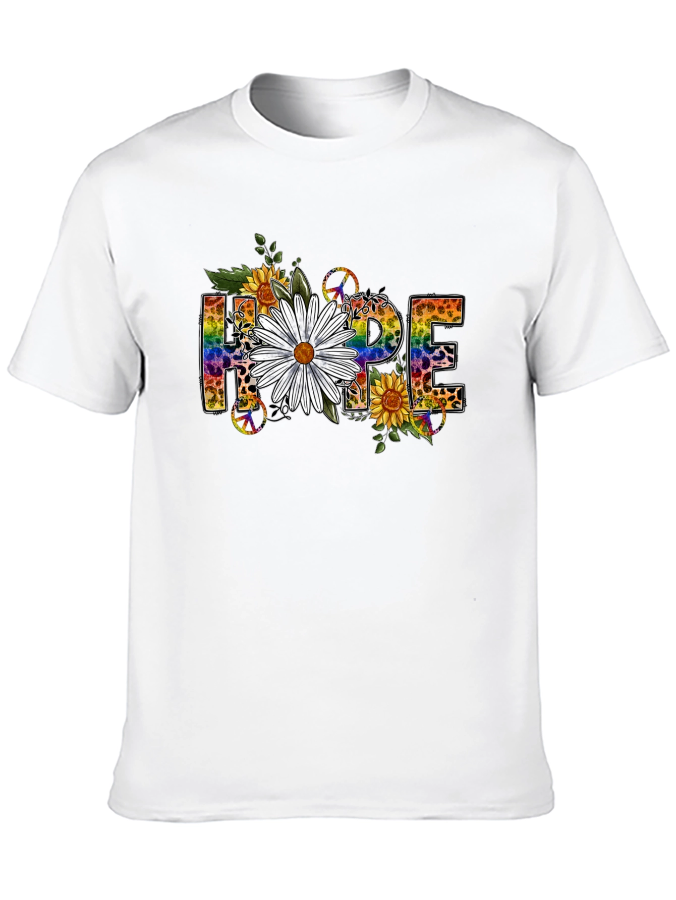 Hope Floral Graphic Tee - Black T-Shirt