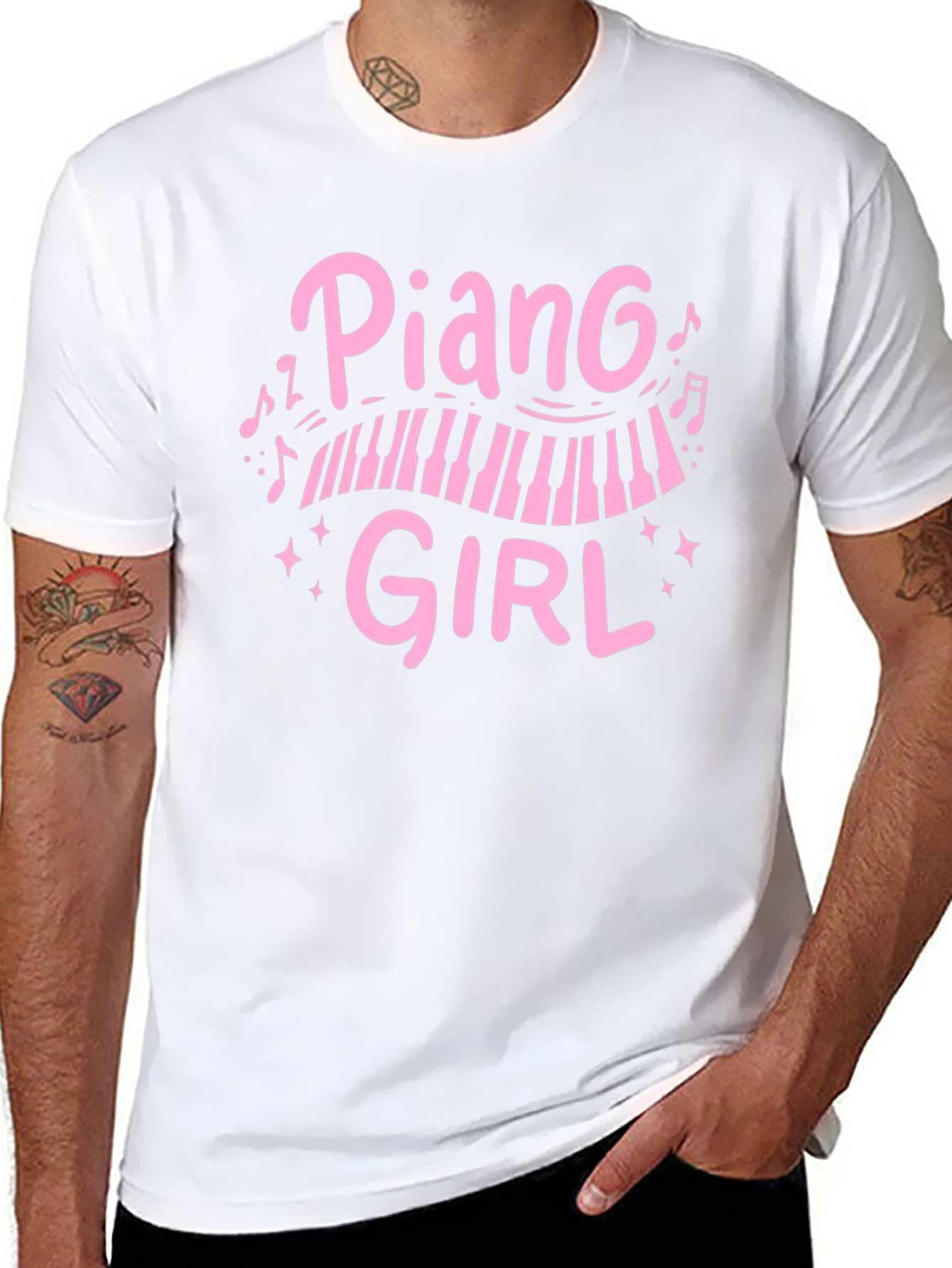 Piano Girl T-Shirt - Black
