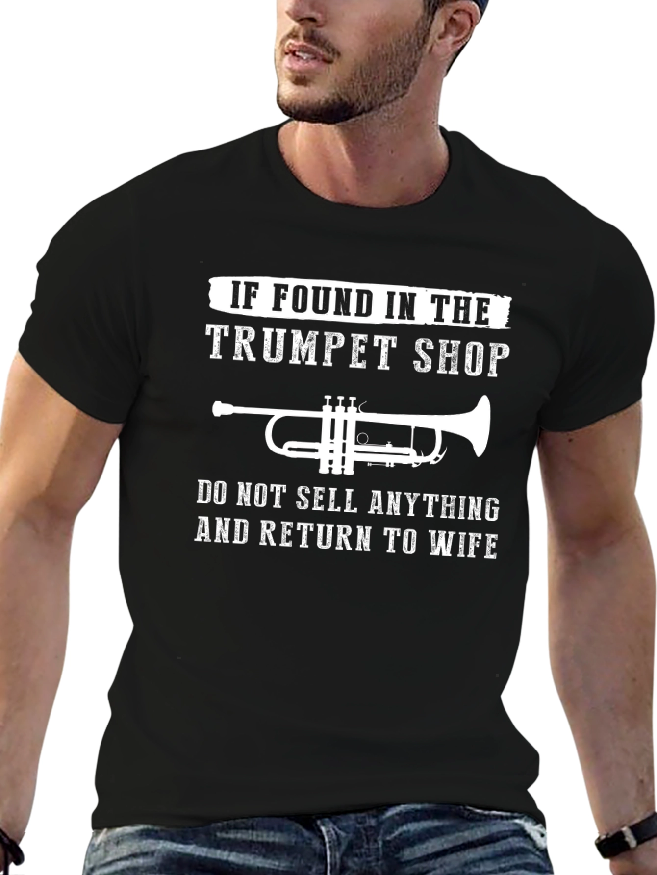 Trumpet Shop Novelty Graphic T-Shirt