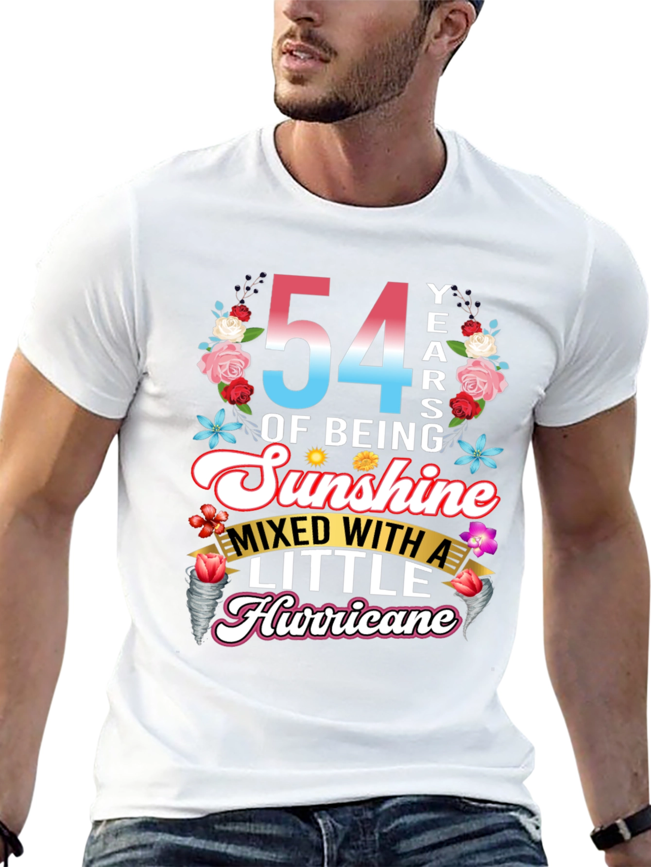 54 Years of Sunshine Mixed with Hurricane T-Shirt