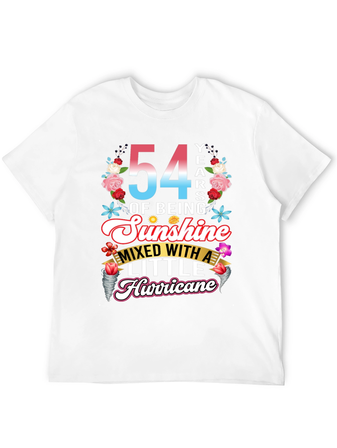 54 Years of Sunshine Mixed with Hurricane T-Shirt