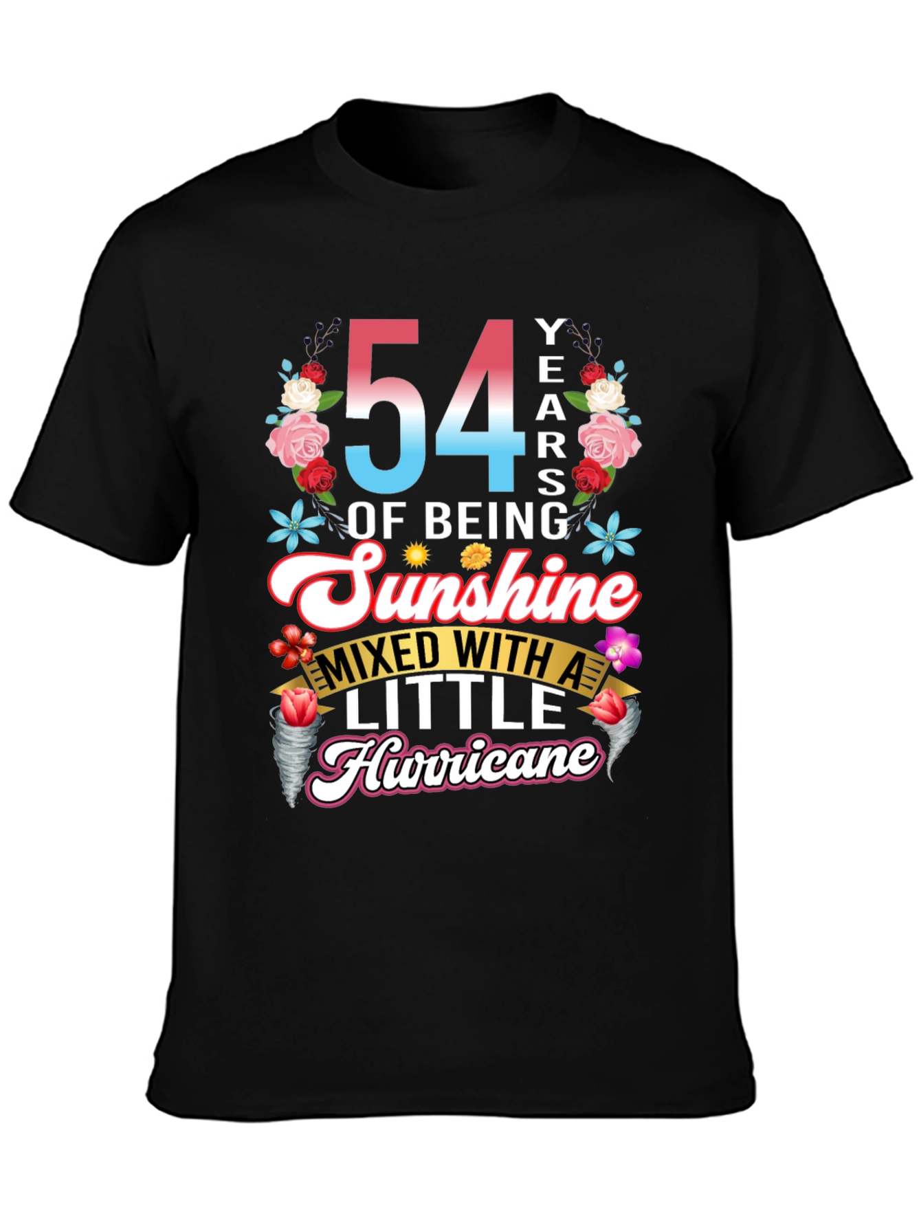 54 Years of Sunshine Mixed with Hurricane T-Shirt