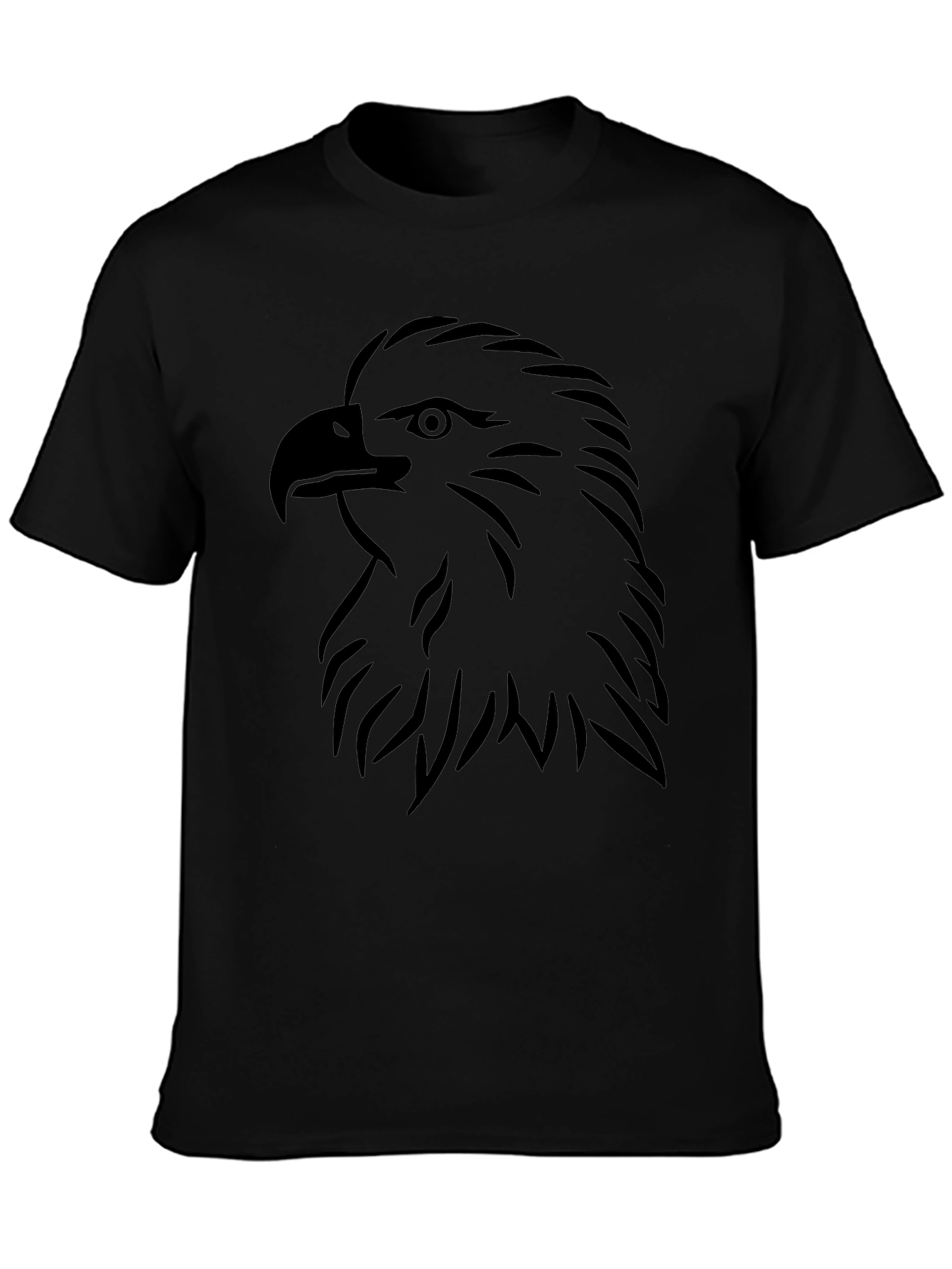 Eagle Head Graphic Black T-Shirt
