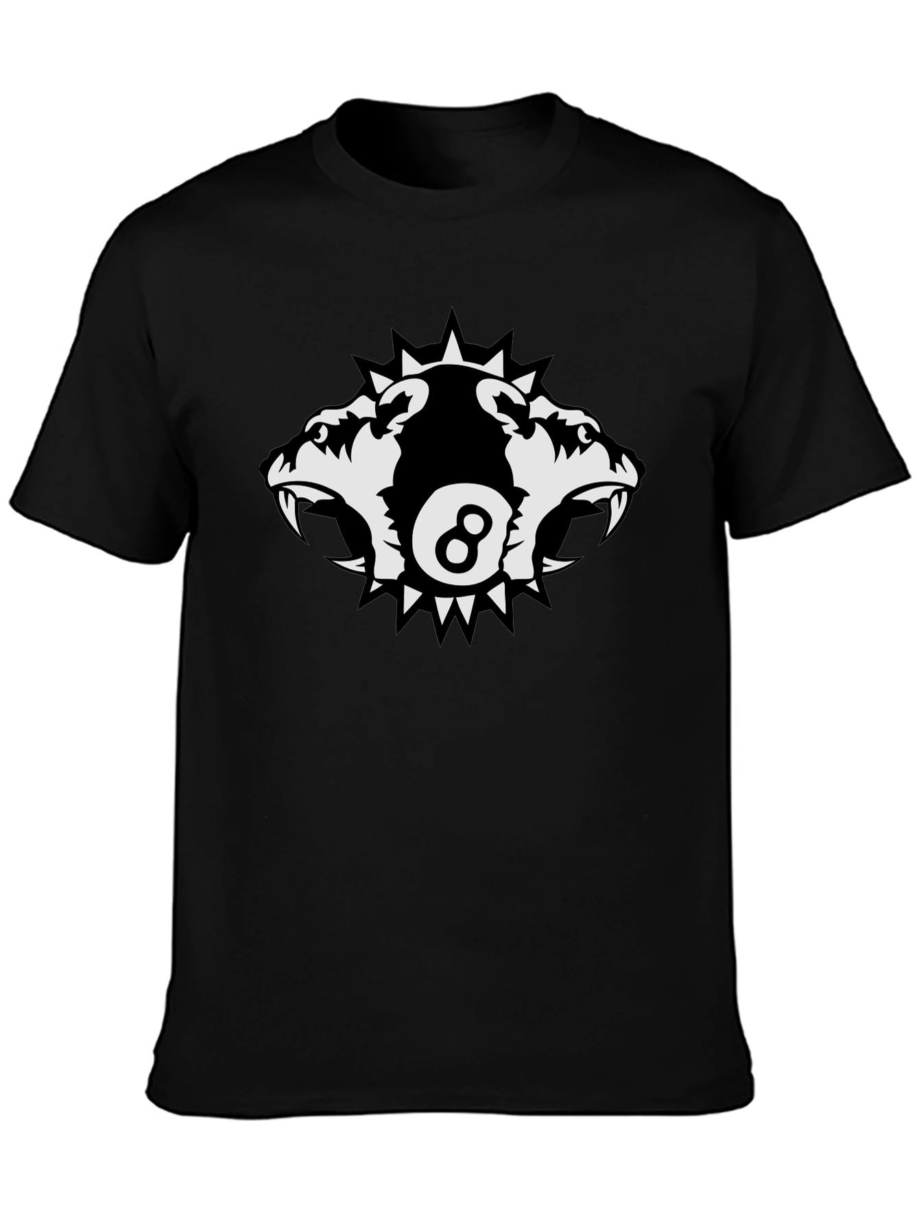 Edgy Eight Ball Wolf Pack Graphic Tee