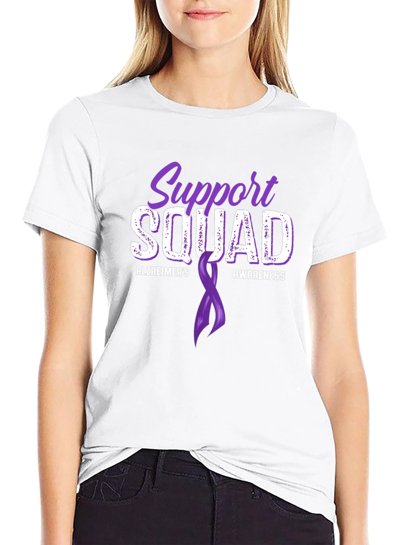Alzheimers Awareness Support Squad Graphic Tee
