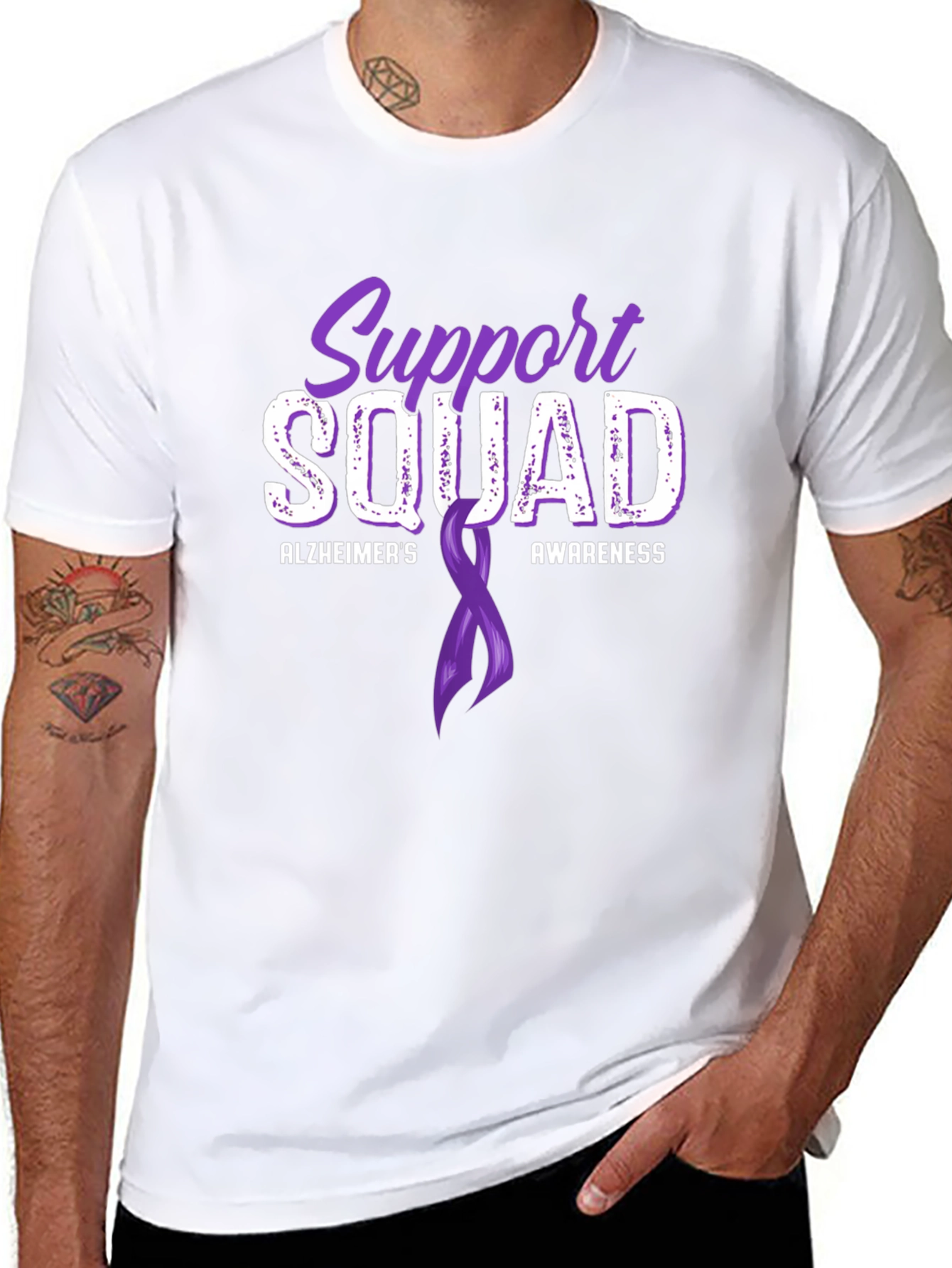 Alzheimers Awareness Support Squad Graphic Tee