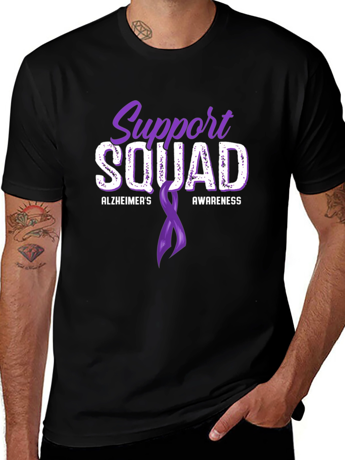 Alzheimers Awareness Support Squad Graphic Tee