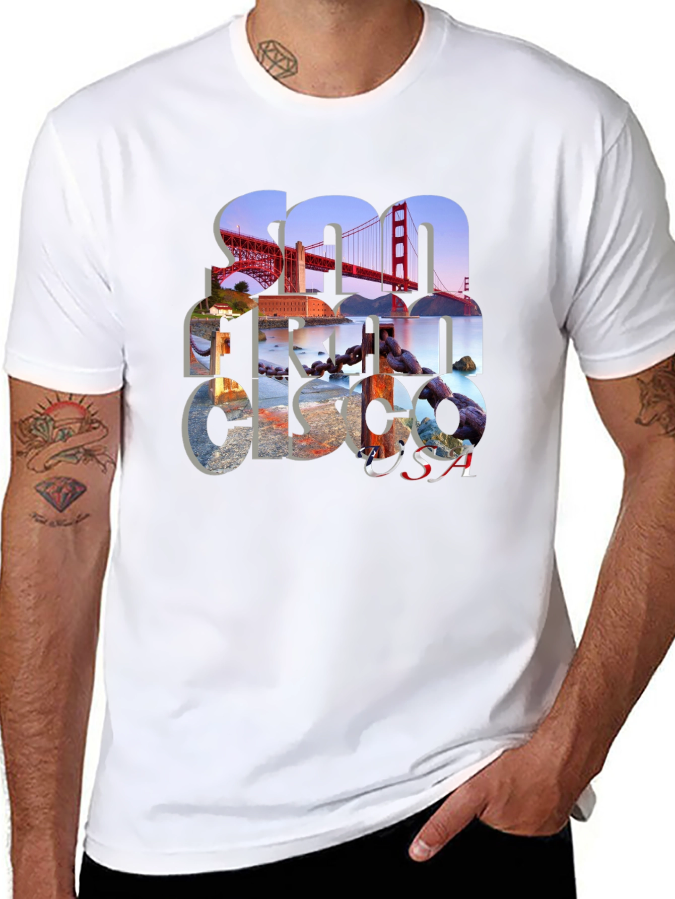 San Francisco Graphic Print Black T-Shirt