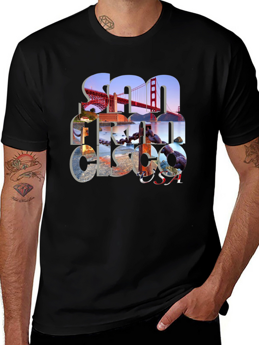 San Francisco Graphic Print Black T-Shirt