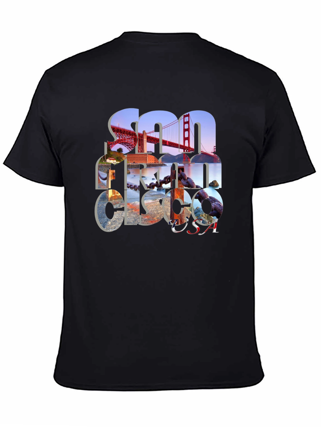 San Francisco Graphic Print Black T-Shirt