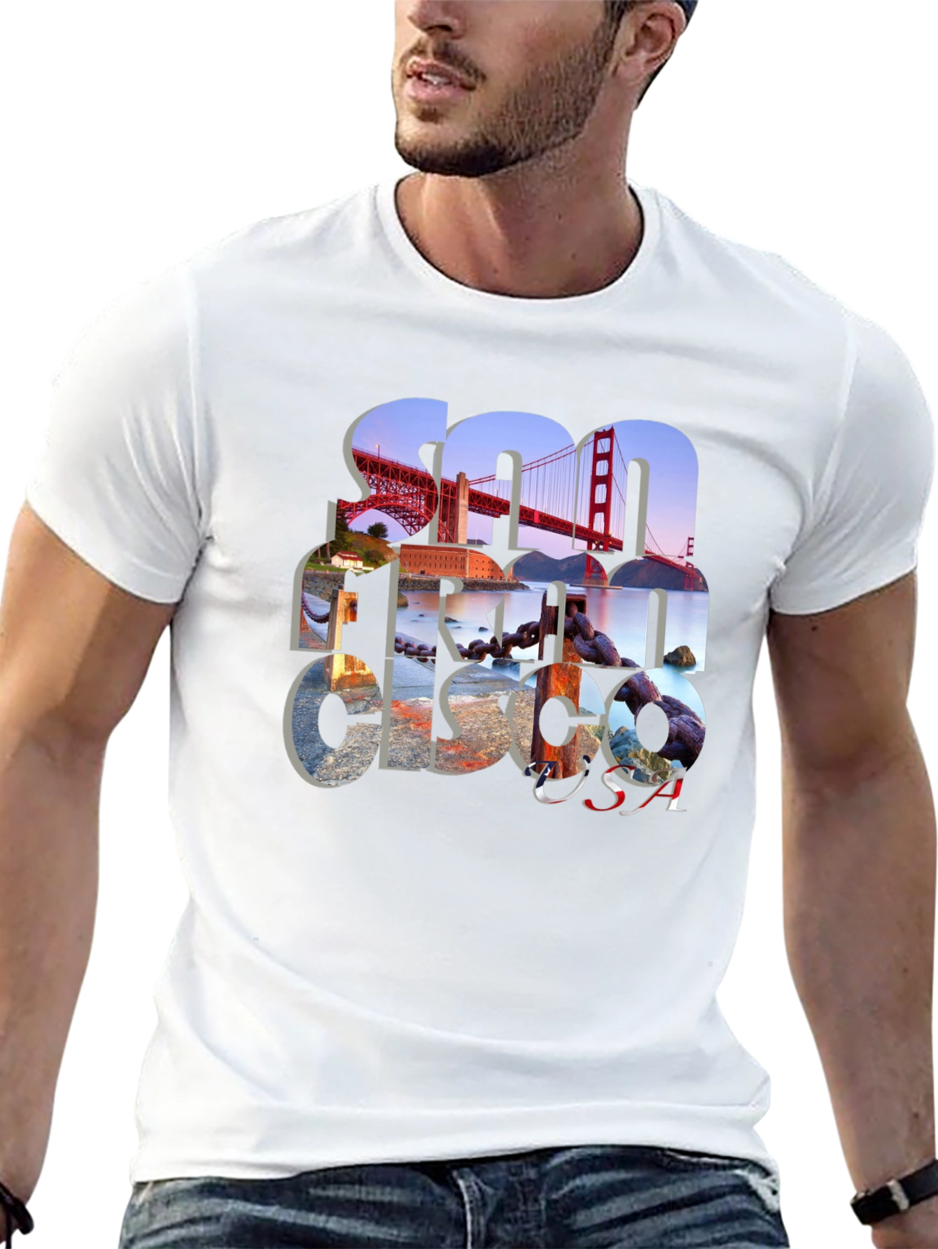 San Francisco Graphic Print Black T-Shirt