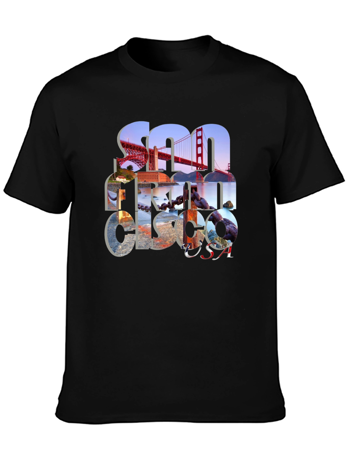 San Francisco Graphic Print Black T-Shirt