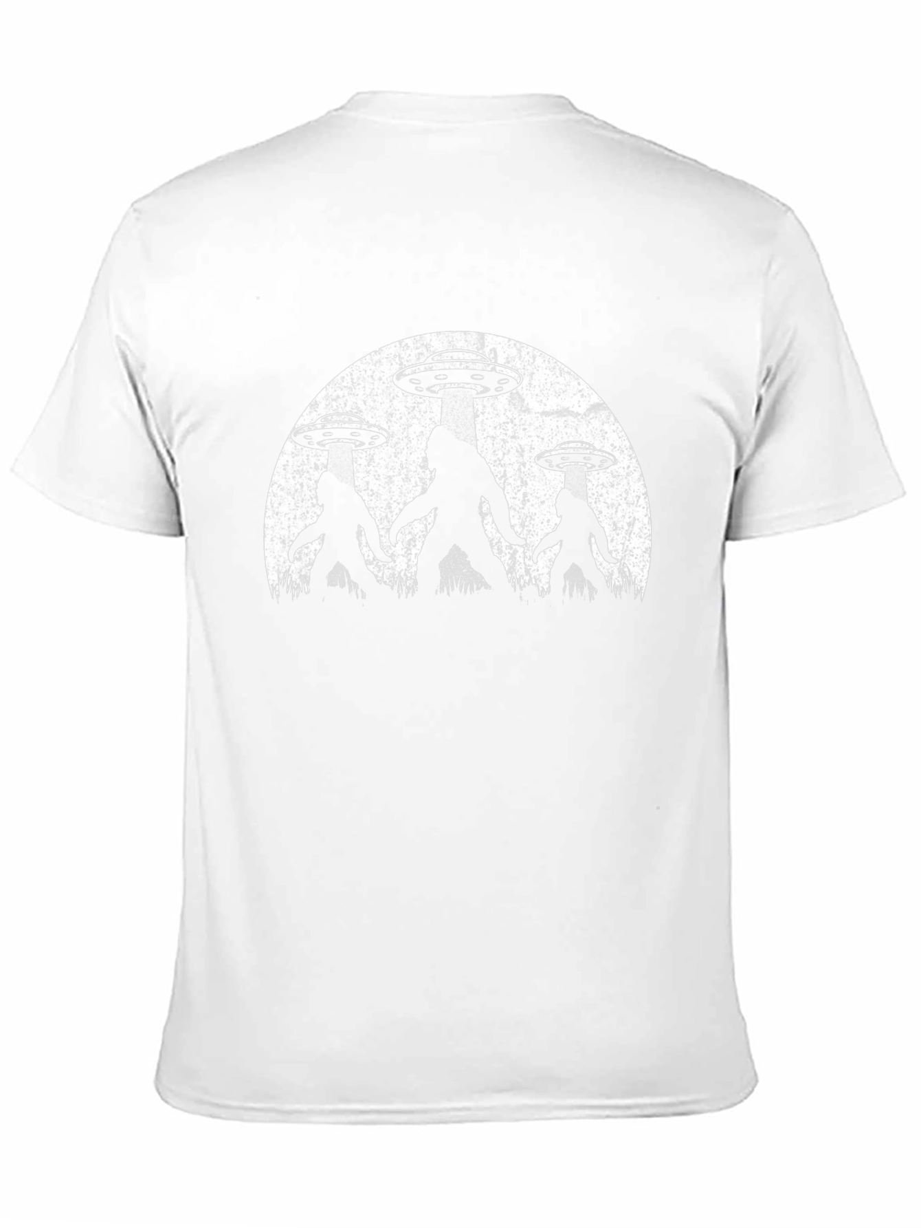 UFO Bigfoot Abduction T-Shirt - Black Alien Tee