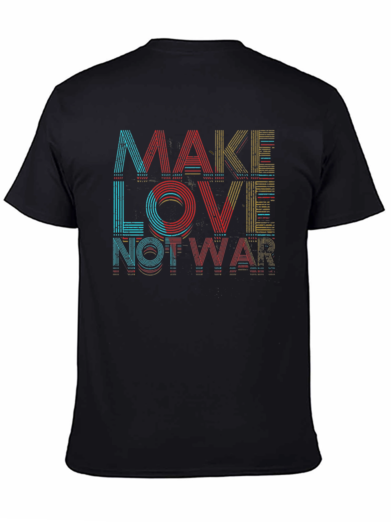 Make Love Not War Graphic T-Shirt - Black