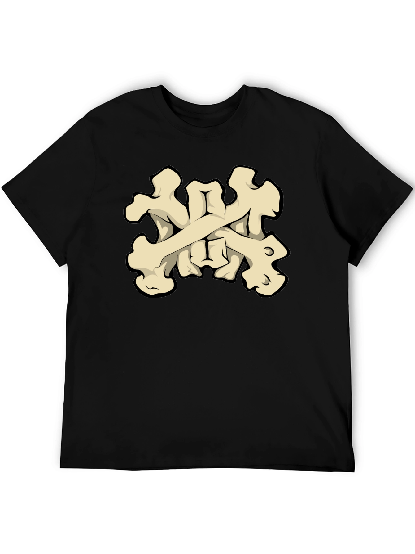 Bone Crossbones Graphic Tee - Black T-Shirt
