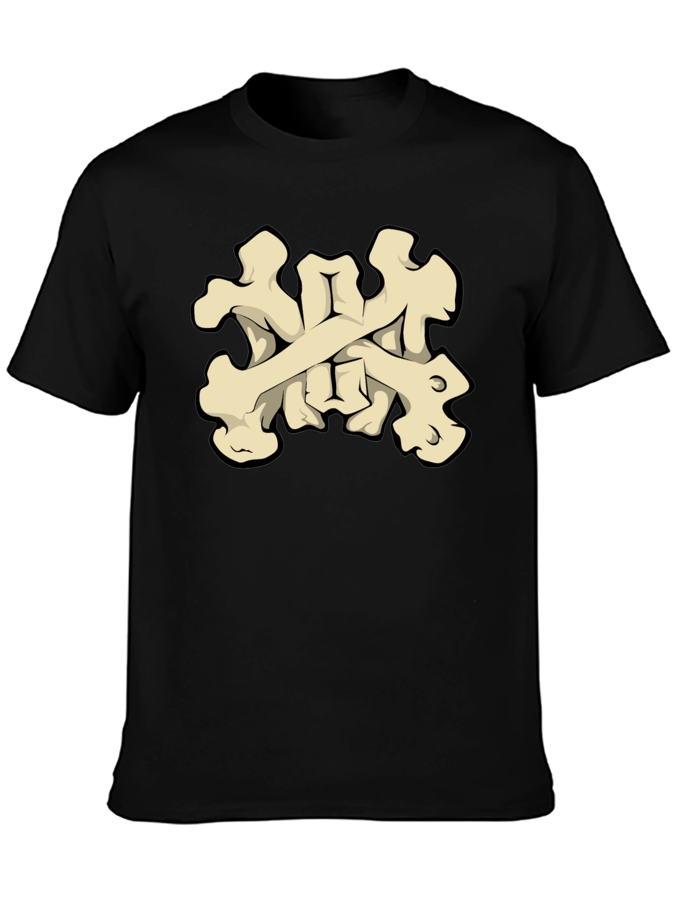 Bone Crossbones Graphic Tee - Black T-Shirt