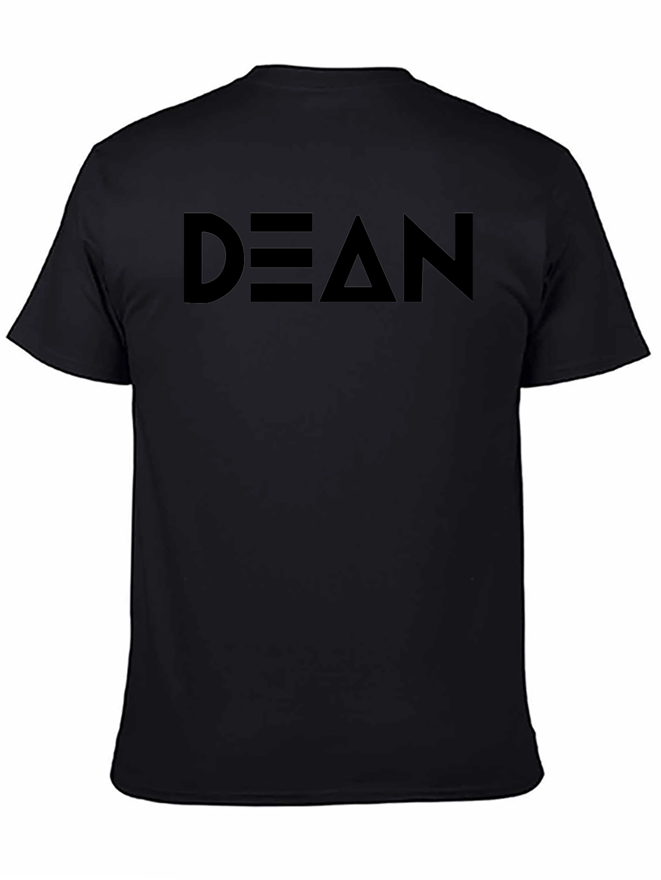 DEAN Graphic Tee - Solid Black Cotton Comfort