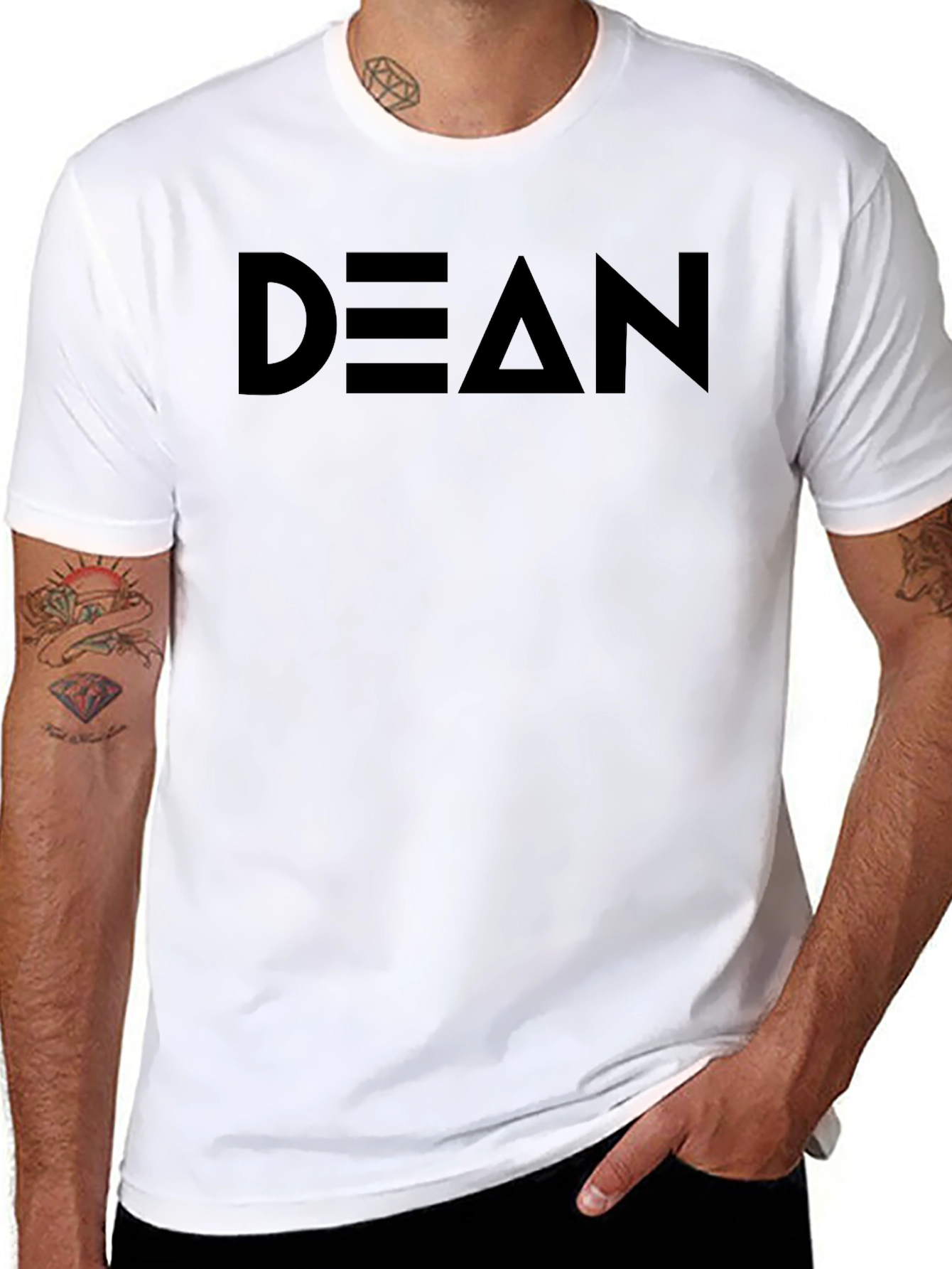 DEAN Graphic Tee - Solid Black Cotton Comfort