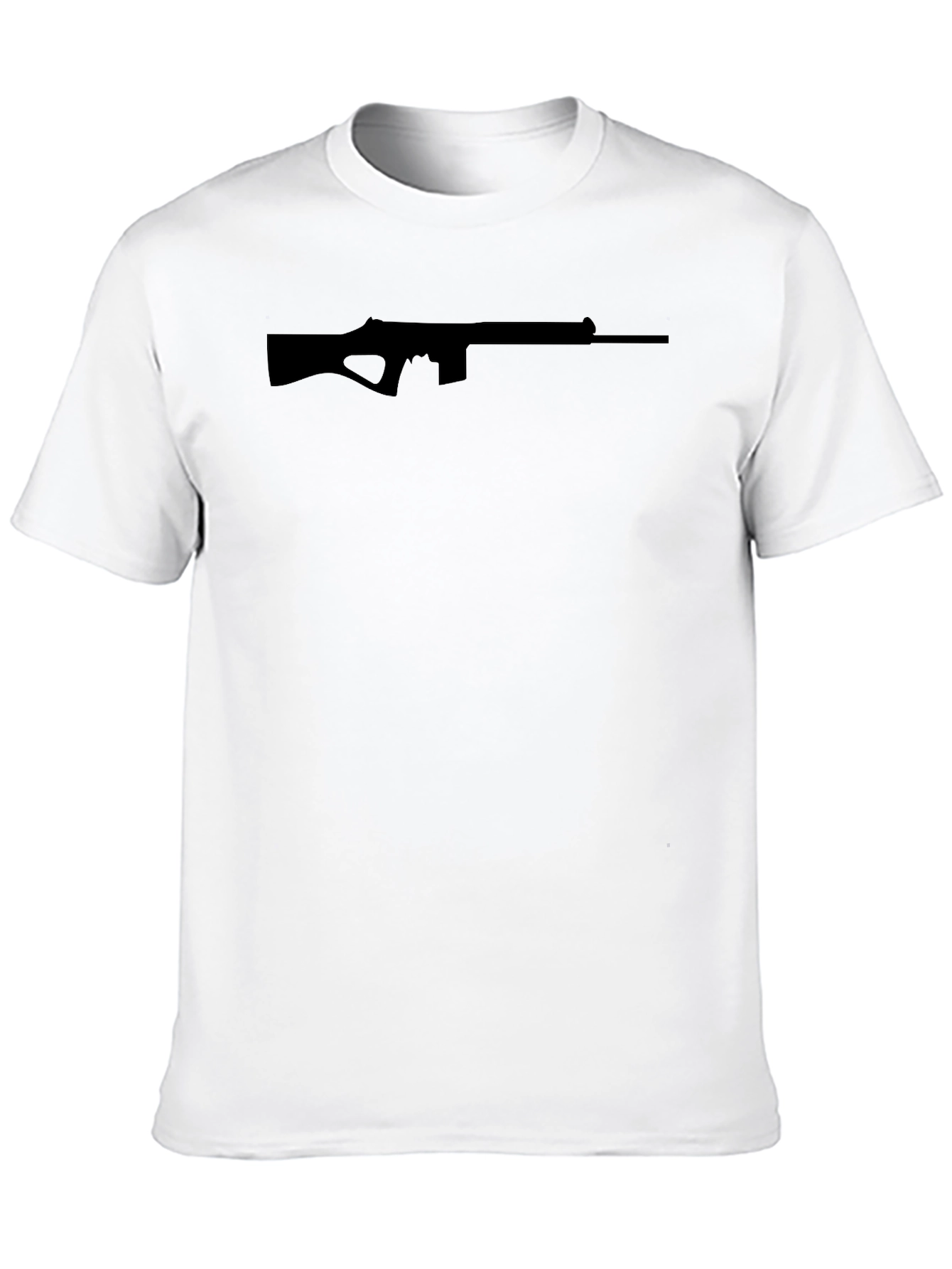 Gun Silhouette Graphic T-Shirt - Mens Crew Neck Tee