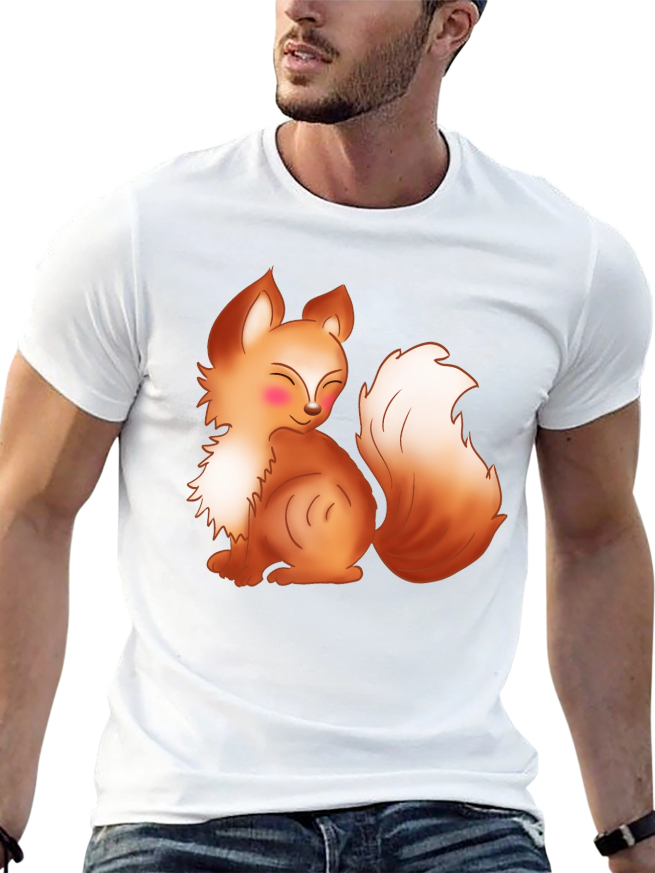 Cute Cartoon Fox Graphic T-Shirt