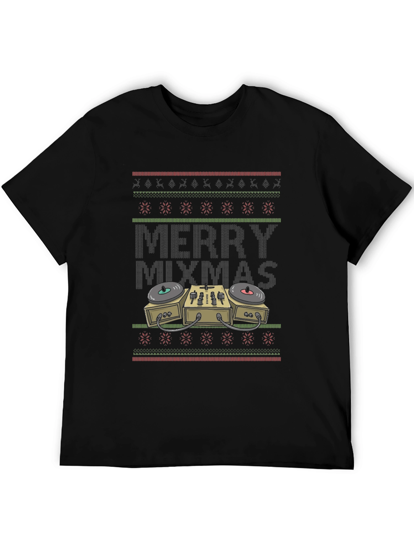 Merry Mixmas DJ Turntable Christmas Sweater T-Shirt