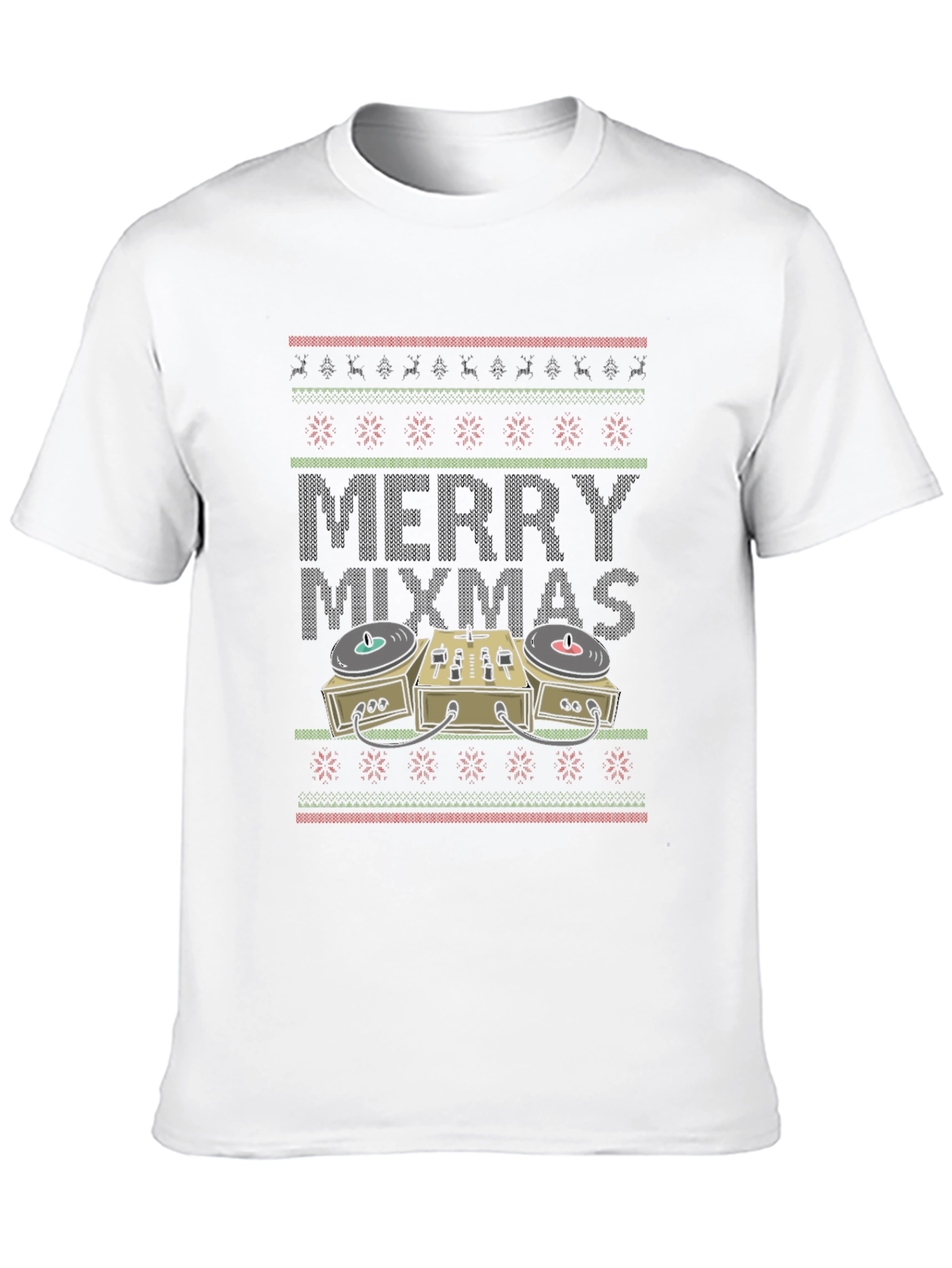 Merry Mixmas DJ Turntable Christmas Sweater T-Shirt