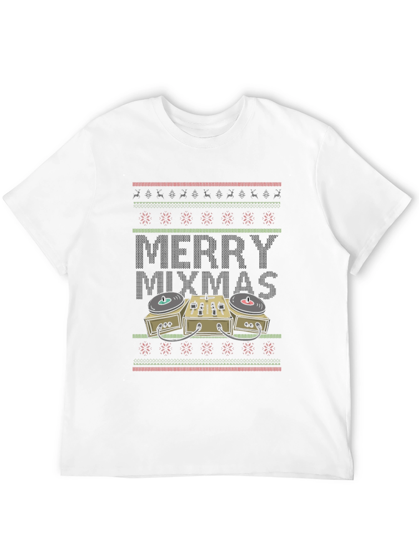 Merry Mixmas DJ Turntable Christmas Sweater T-Shirt