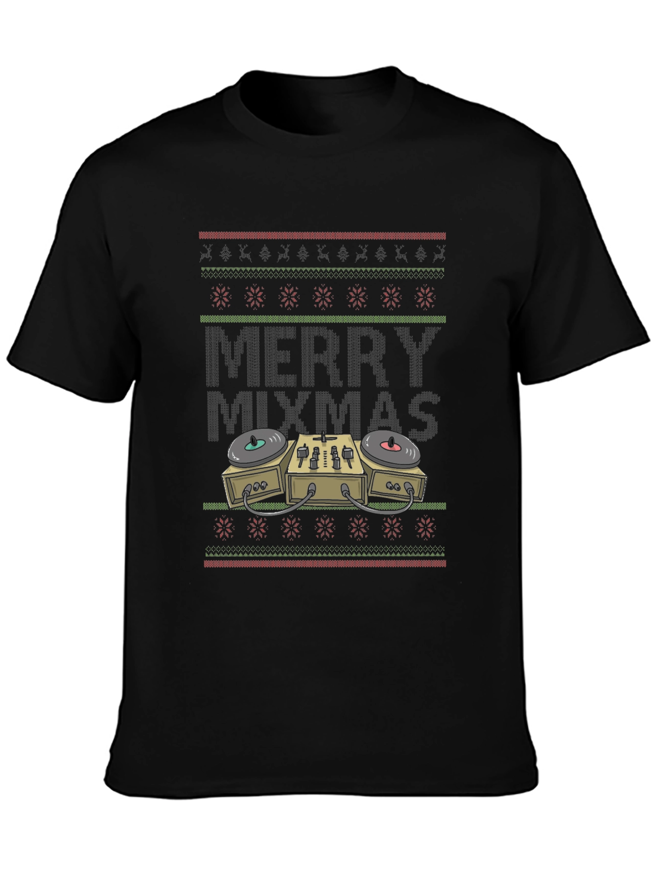 Merry Mixmas DJ Turntable Christmas Sweater T-Shirt