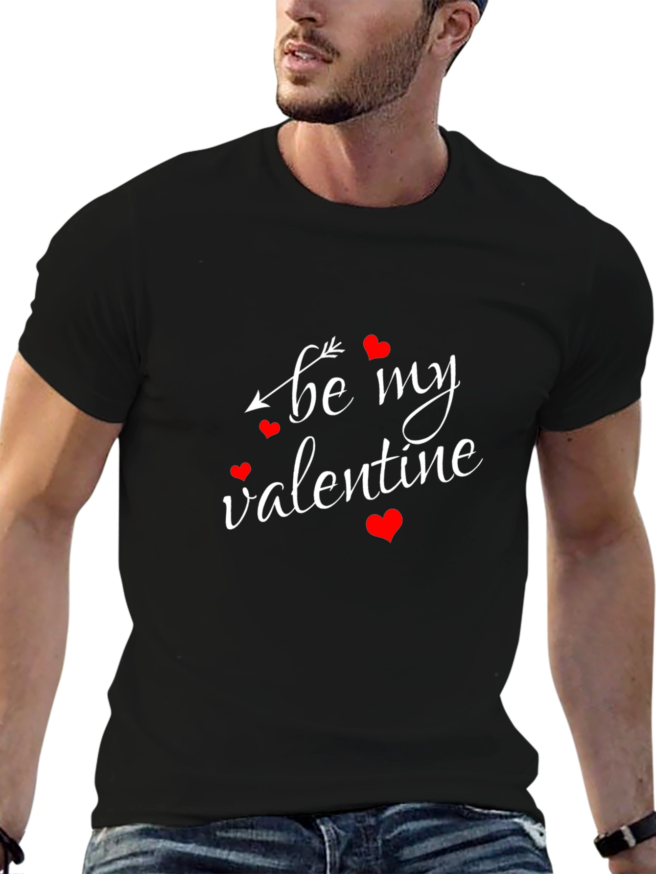 Be My Valentine T-Shirt - Mens Black Graphic Tee