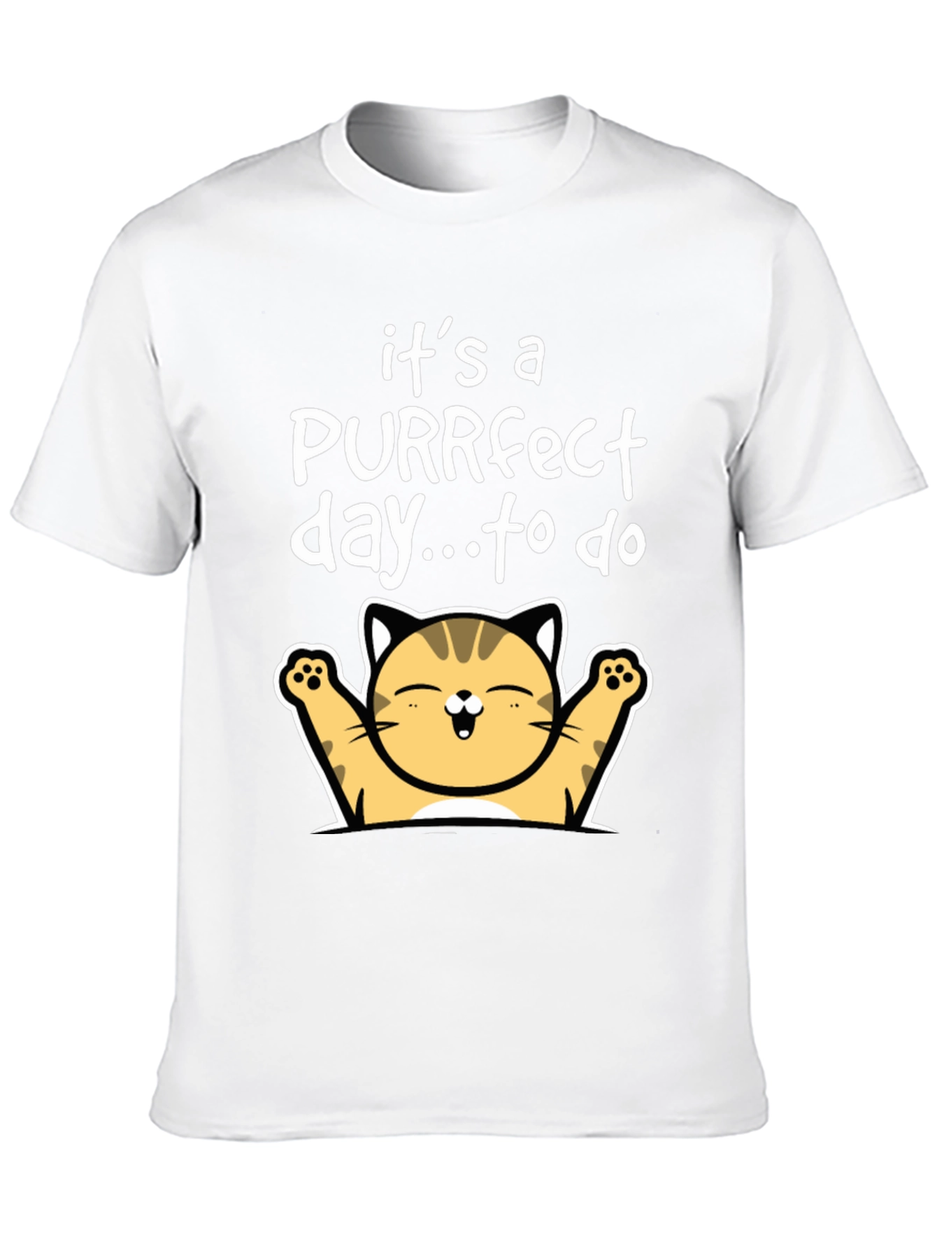 Purrfect Day Cat T-Shirt - Cute Kitten Tee