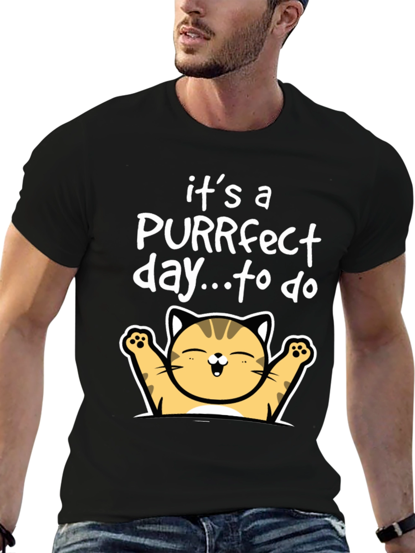 Purrfect Day Cat T-Shirt - Cute Kitten Tee
