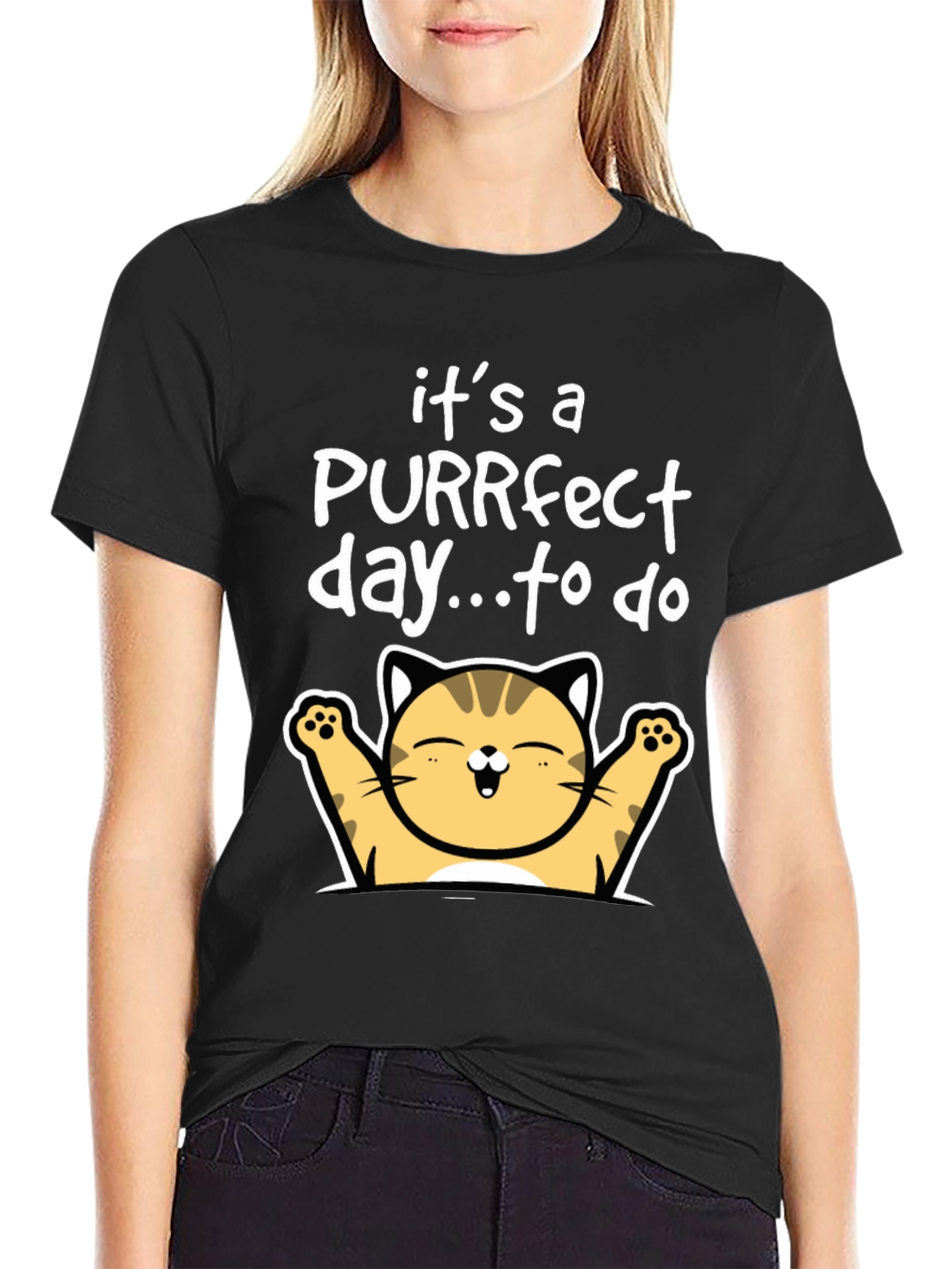 Purrfect Day Cat T-Shirt - Cute Kitten Tee