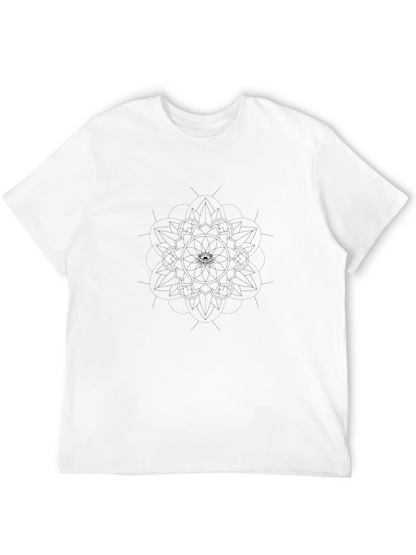 Mens Black Mandala Graphic Tee