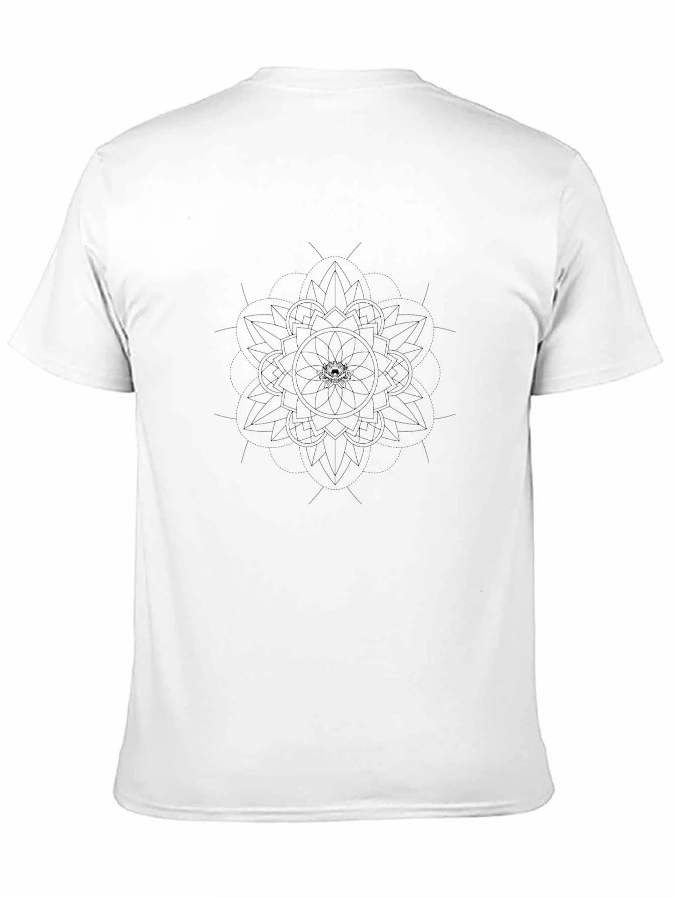 Mens Black Mandala Graphic Tee