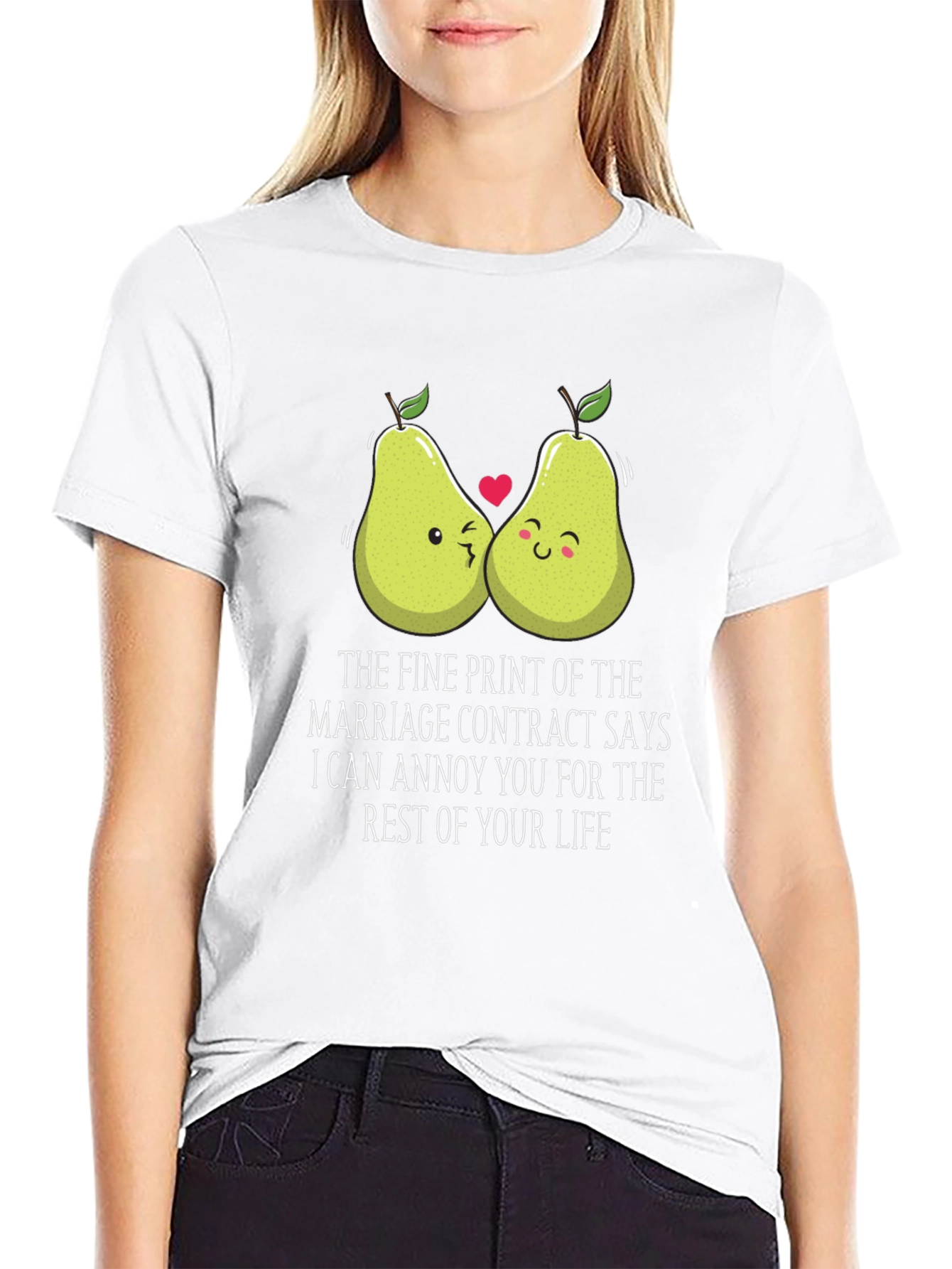 Annoy You For Life Pear Matching Couple T-Shirt