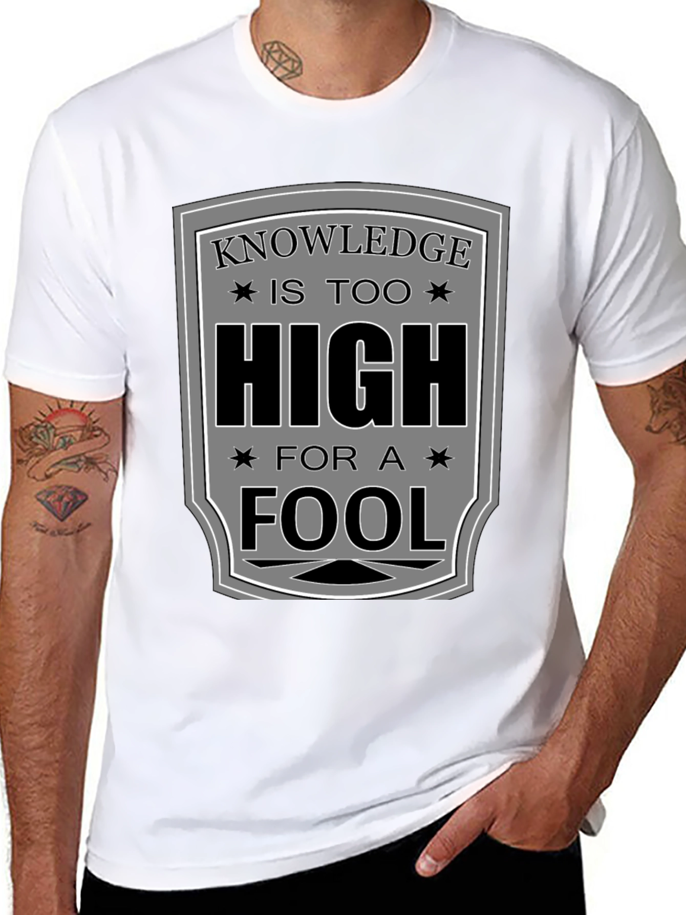 Knowledge is Too High T-Shirt - Funny Graphic Tee