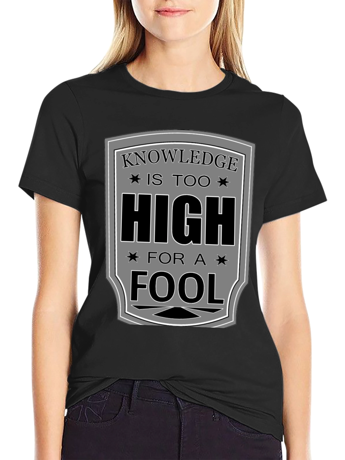 Knowledge is Too High T-Shirt - Funny Graphic Tee