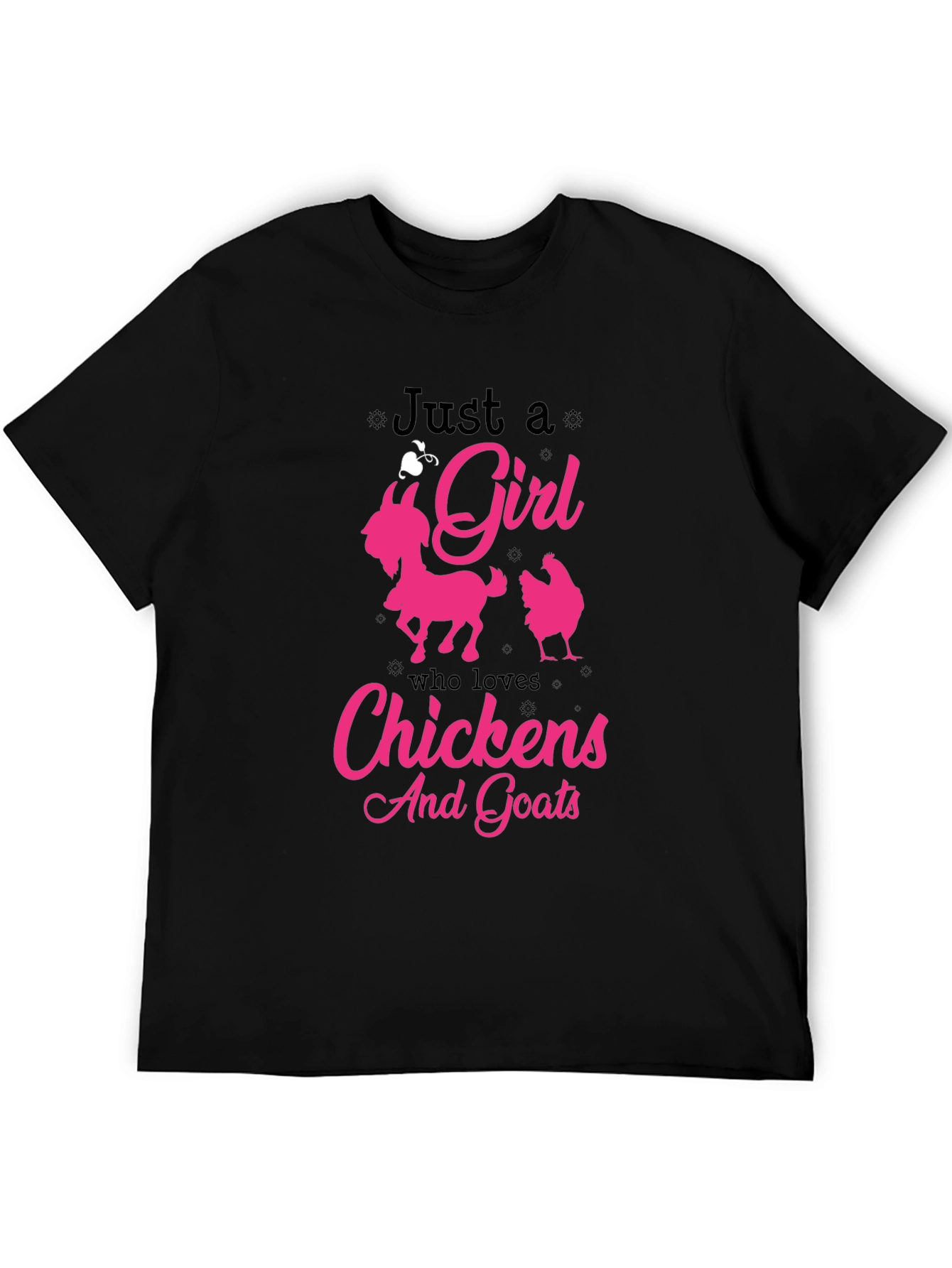 Just a Girl Who Loves Chickens And Goats T-Shirt