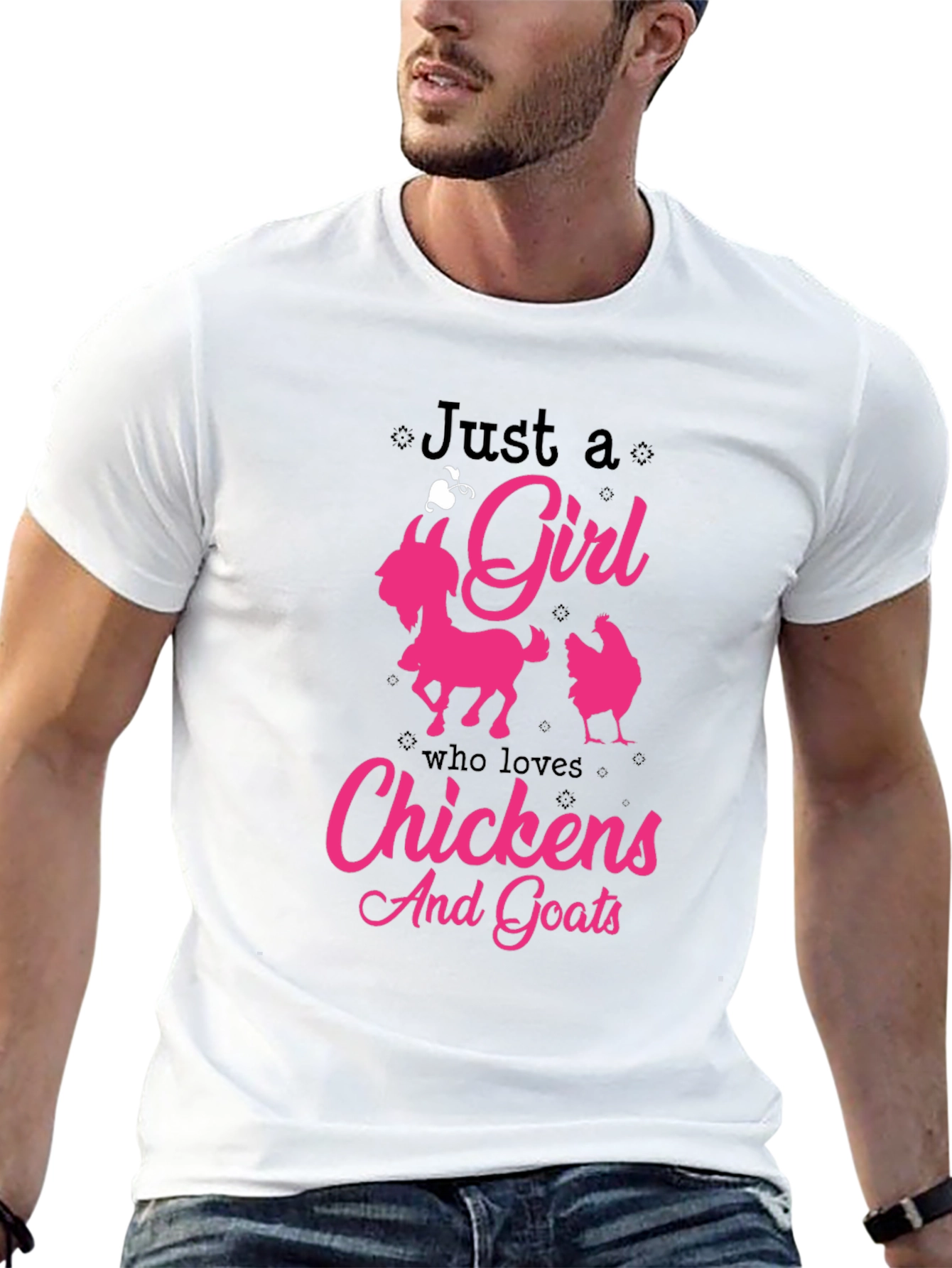 Just a Girl Who Loves Chickens And Goats T-Shirt