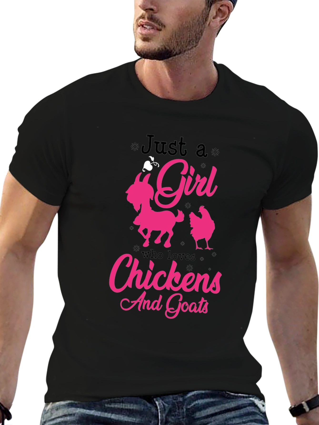 Just a Girl Who Loves Chickens And Goats T-Shirt