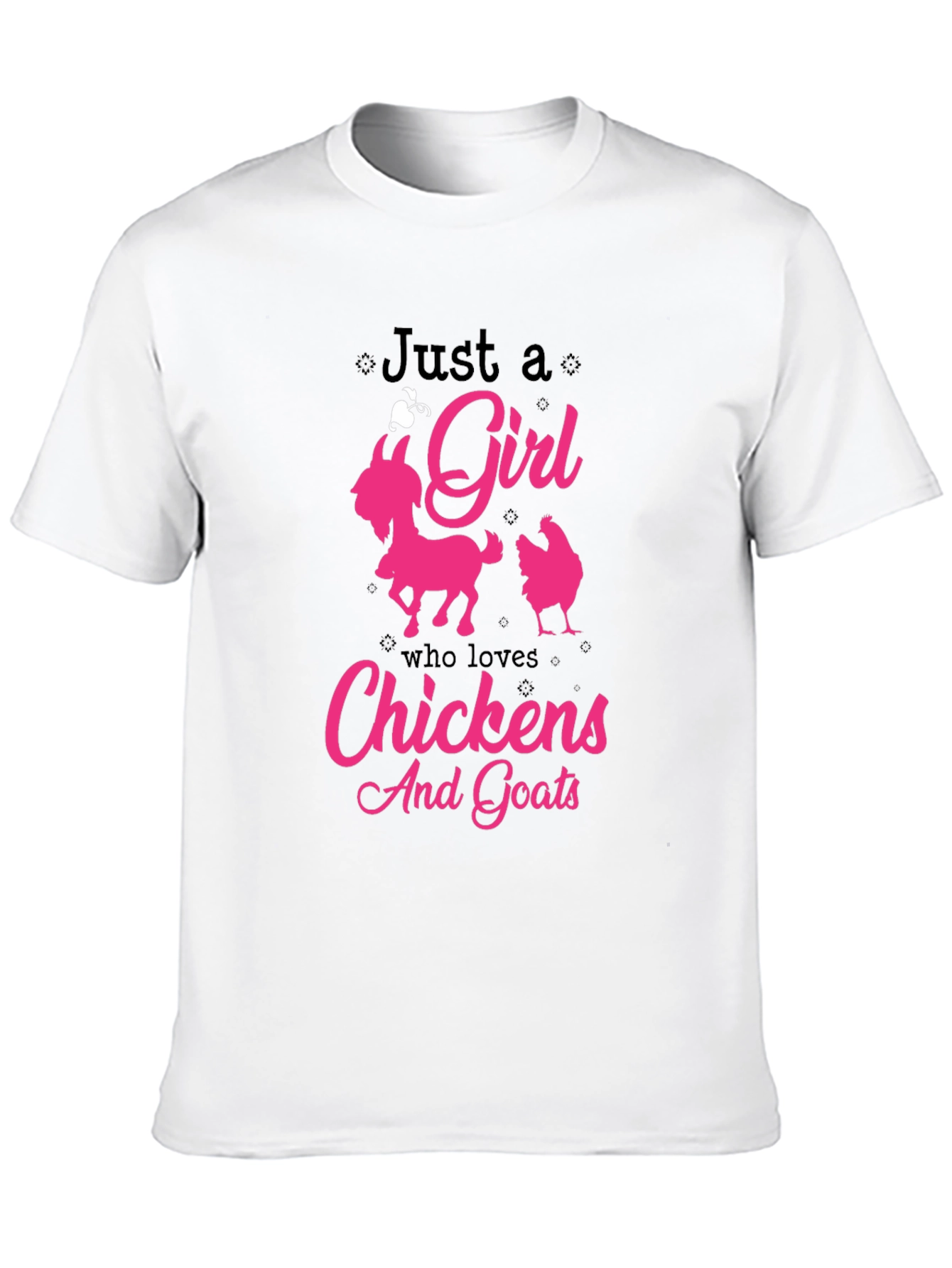 Just a Girl Who Loves Chickens And Goats T-Shirt