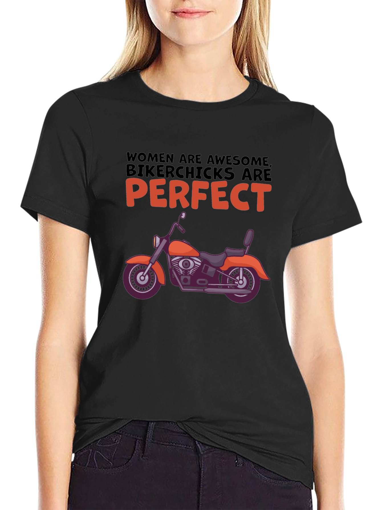 Women Bikerchicks Graphic Tee - Motorcycle Love!
