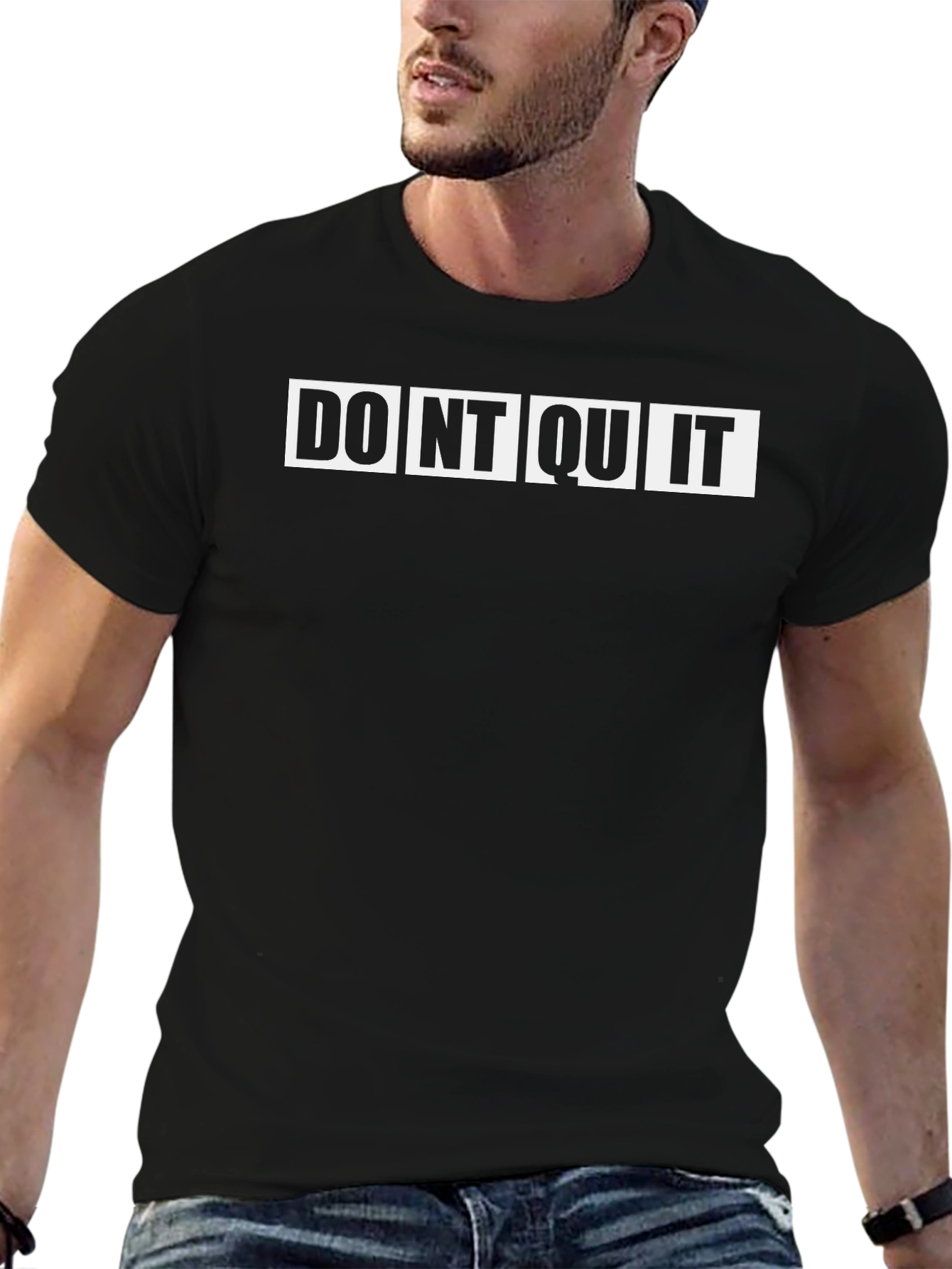 Motivational Do NT Quit Black T-Shirt