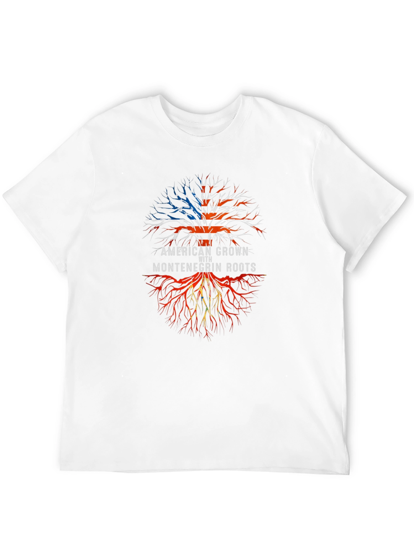American Grown With Montenegrin Roots Black T-Shirt