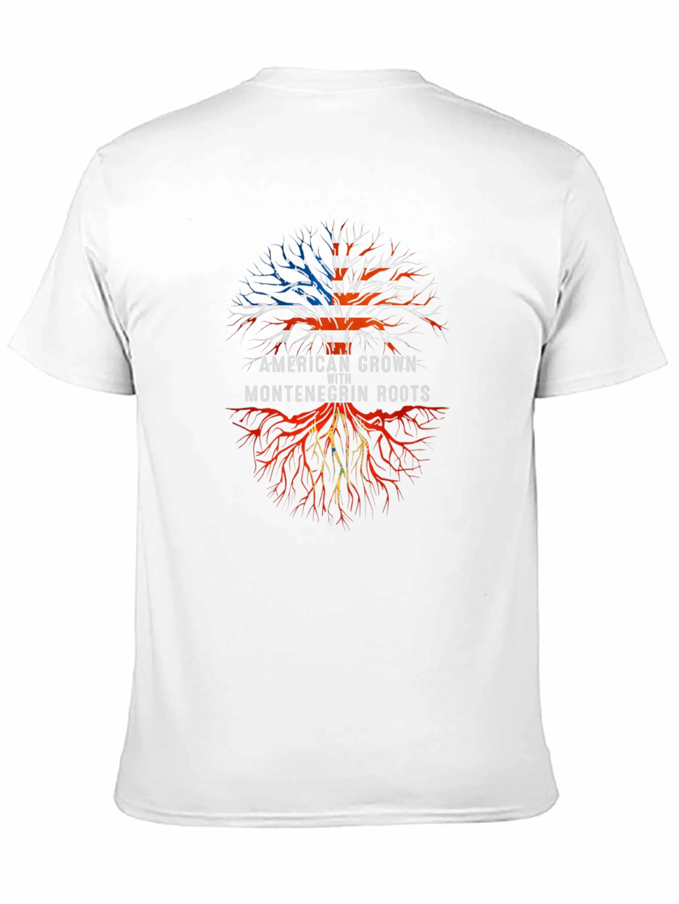 American Grown With Montenegrin Roots Black T-Shirt